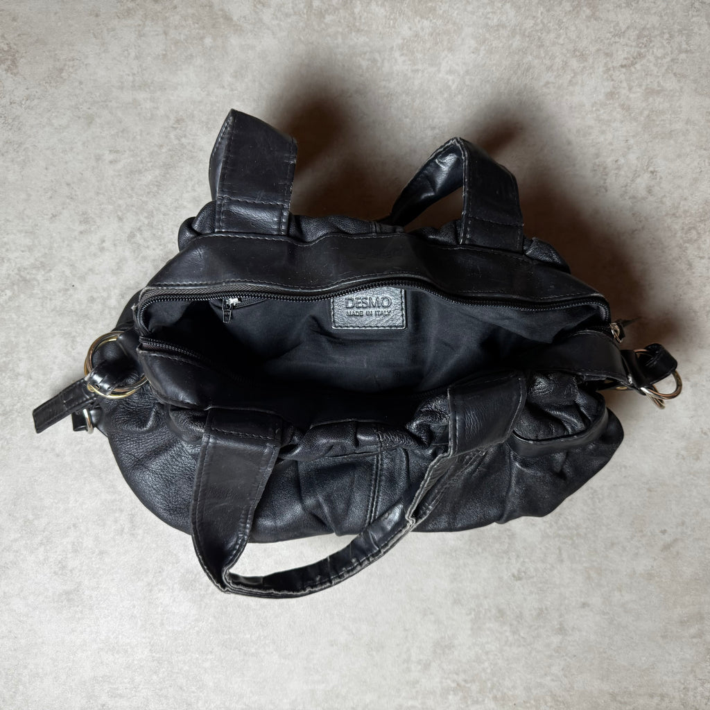 Black Leather y2k Hang Bag
