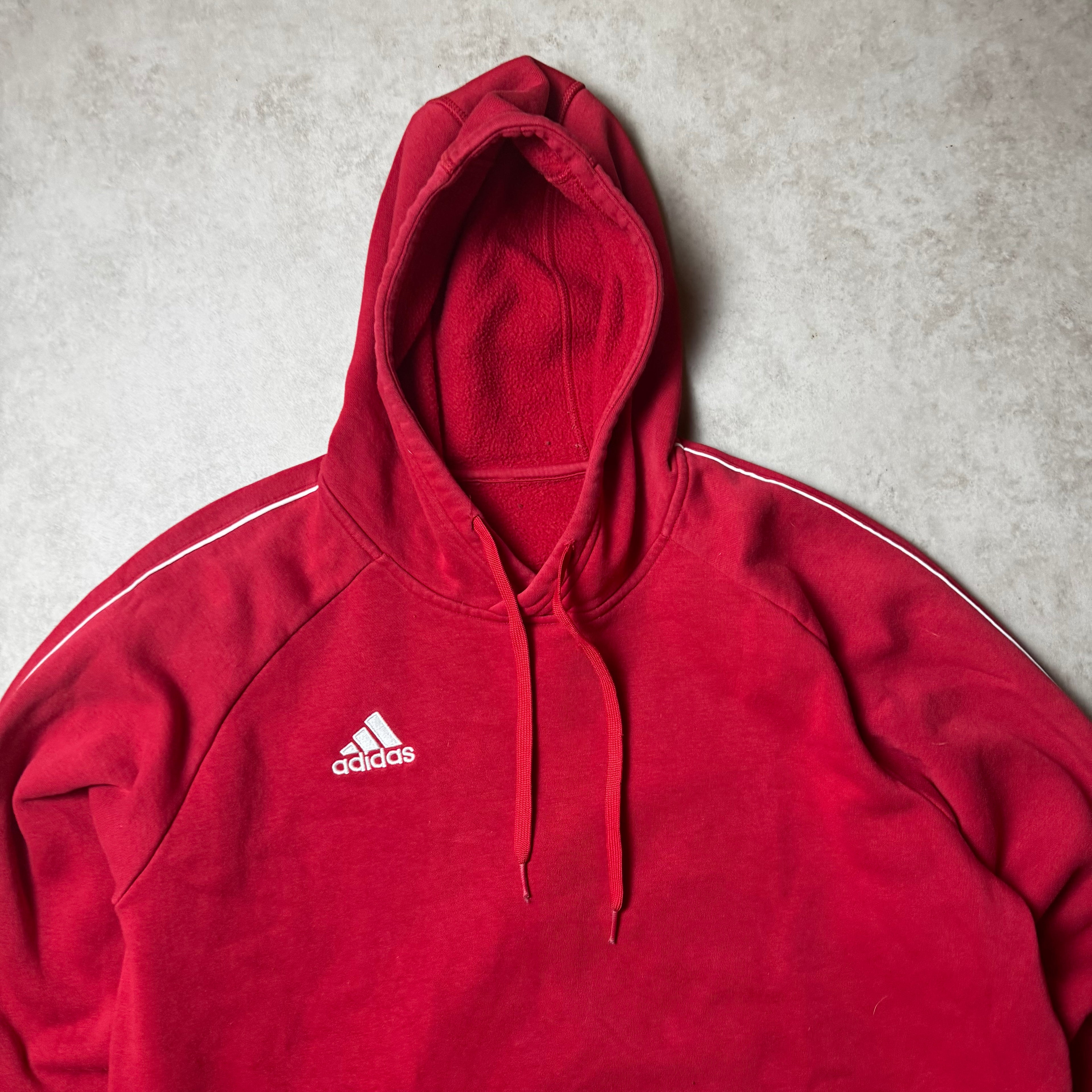 Red Adidas Hoodie - L