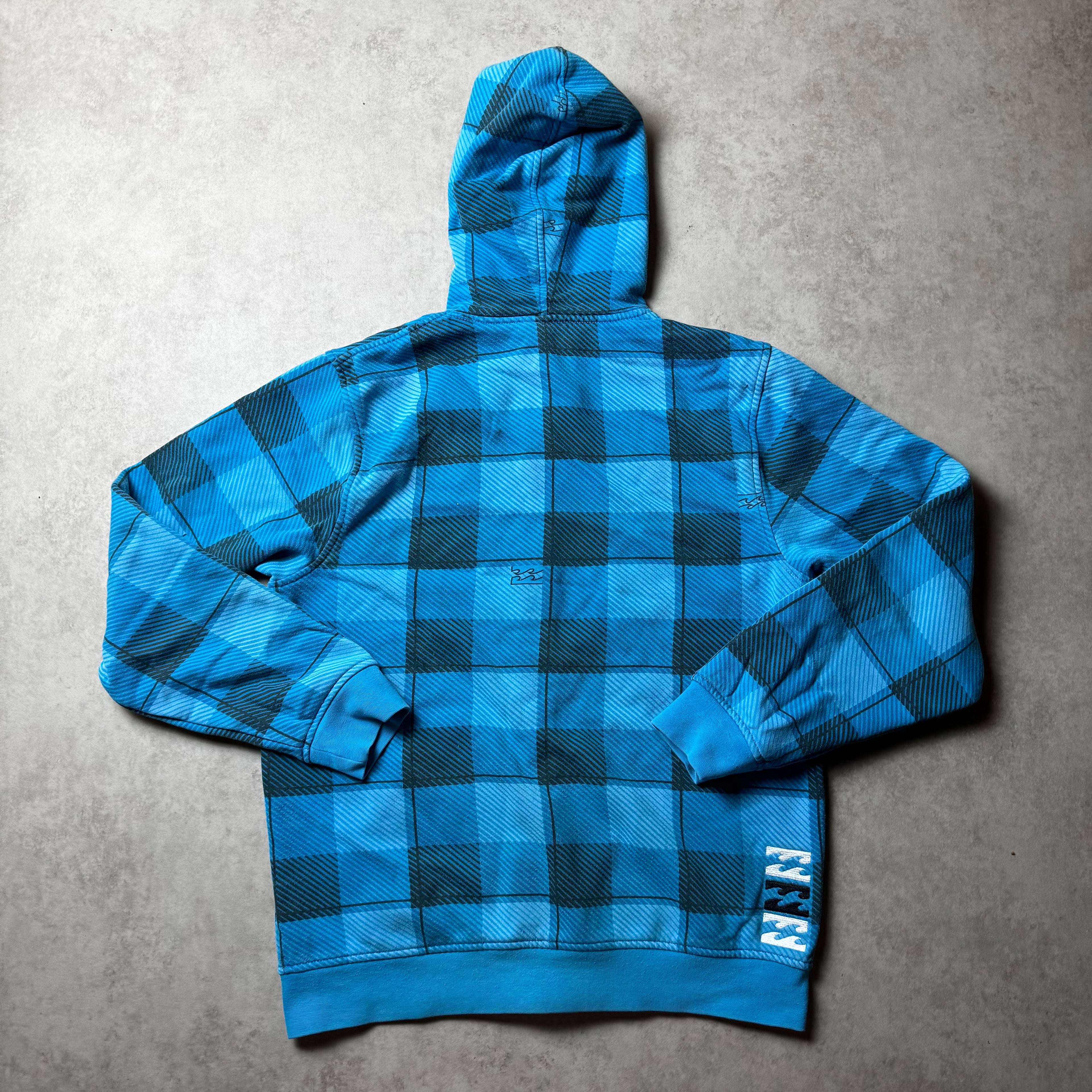 Blue Vintage Zip Up Billabong Hoodie - S