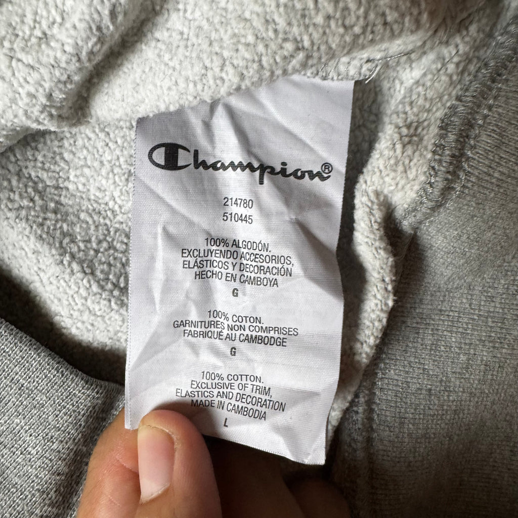Gray Champion Embroidery Hoodie - Size L