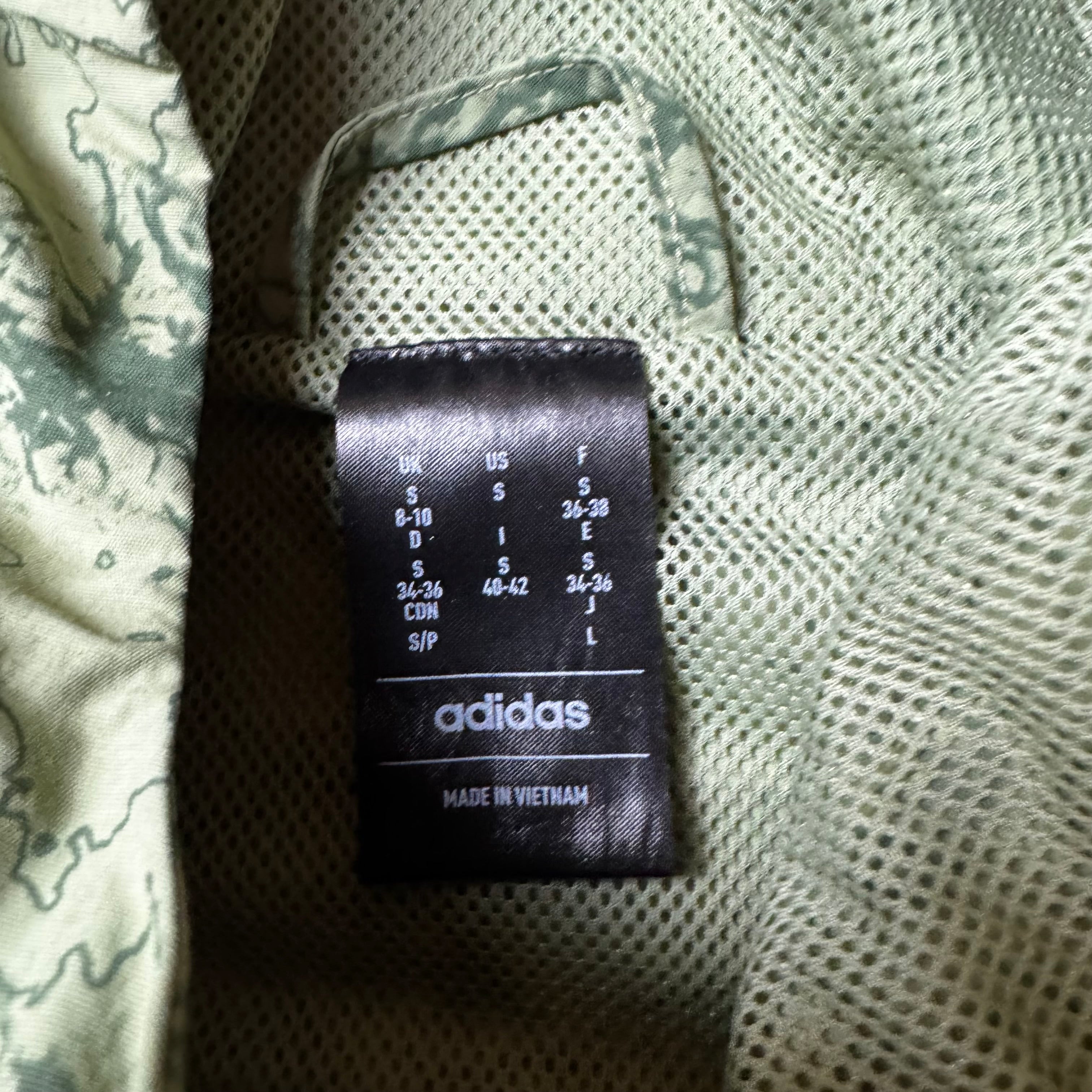 Green Camo Adidas Windbreaker - S