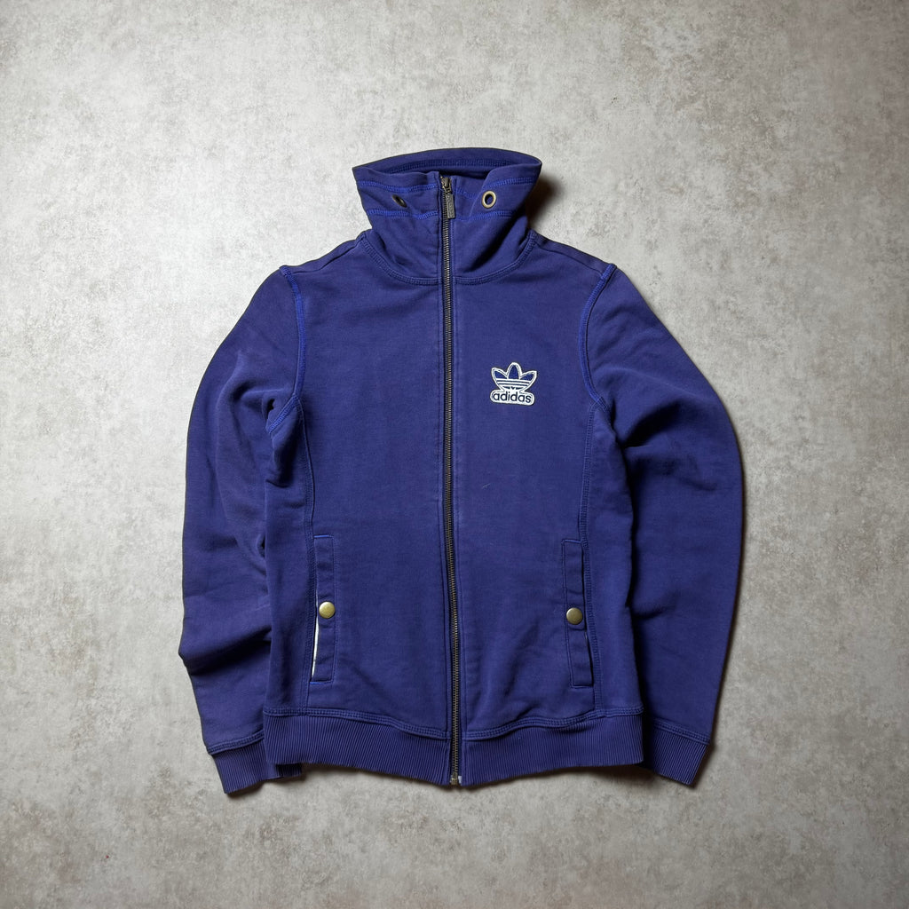 Blue Vintage Adidas Zip Up Hoodie - XS (34)