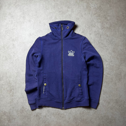 Blue Vintage Adidas Zip Up Hoodie - XS (34)