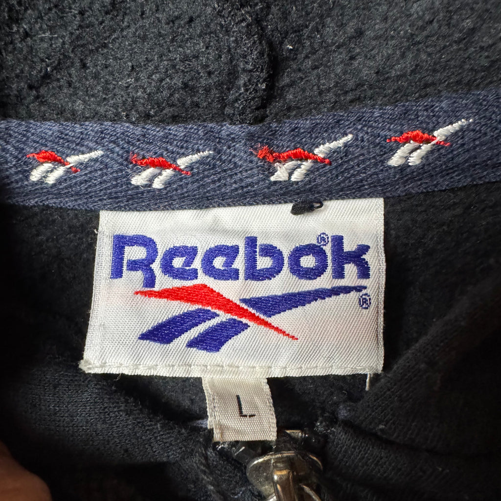 Black Reebok Zip Up Hoodie - L
