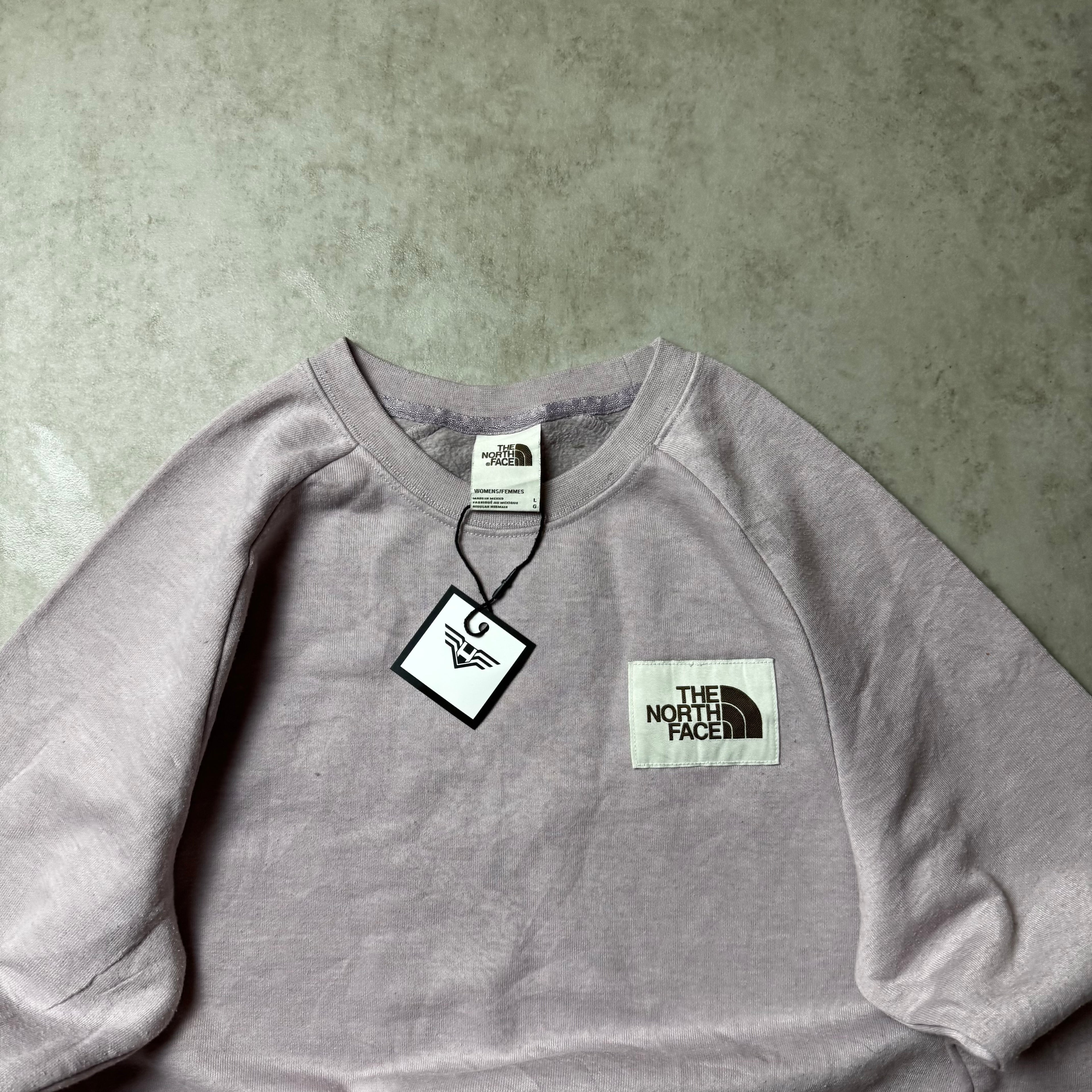 Pink North Face Sweatshirt - Size L WMNS