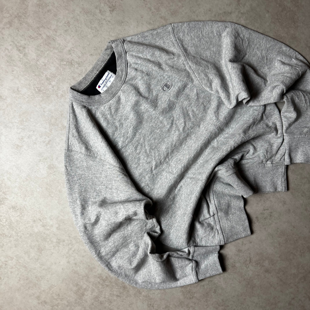 Gray Champion Logo Sweatshirt - Size S