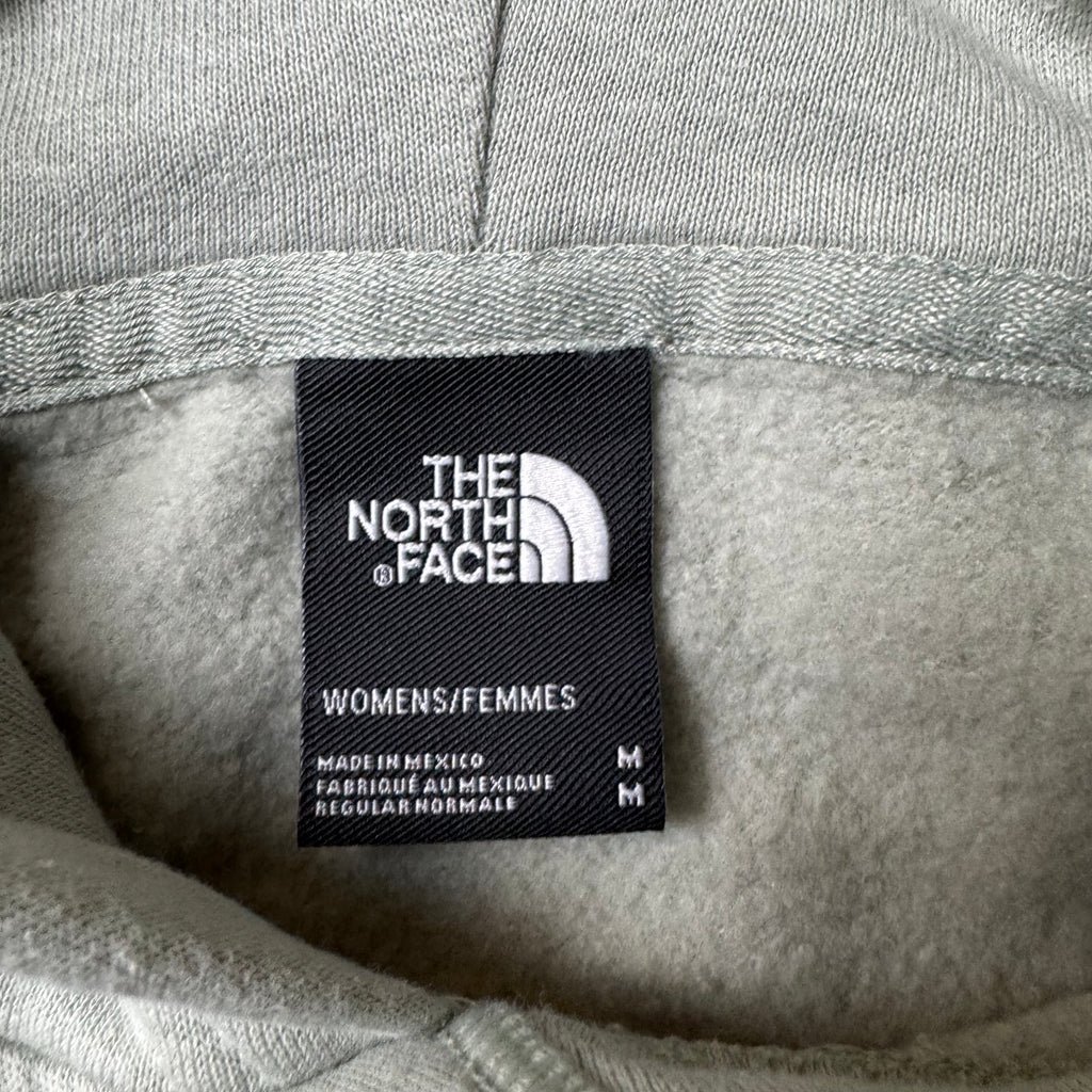 Light Green North Face Cropped Hoodie - S