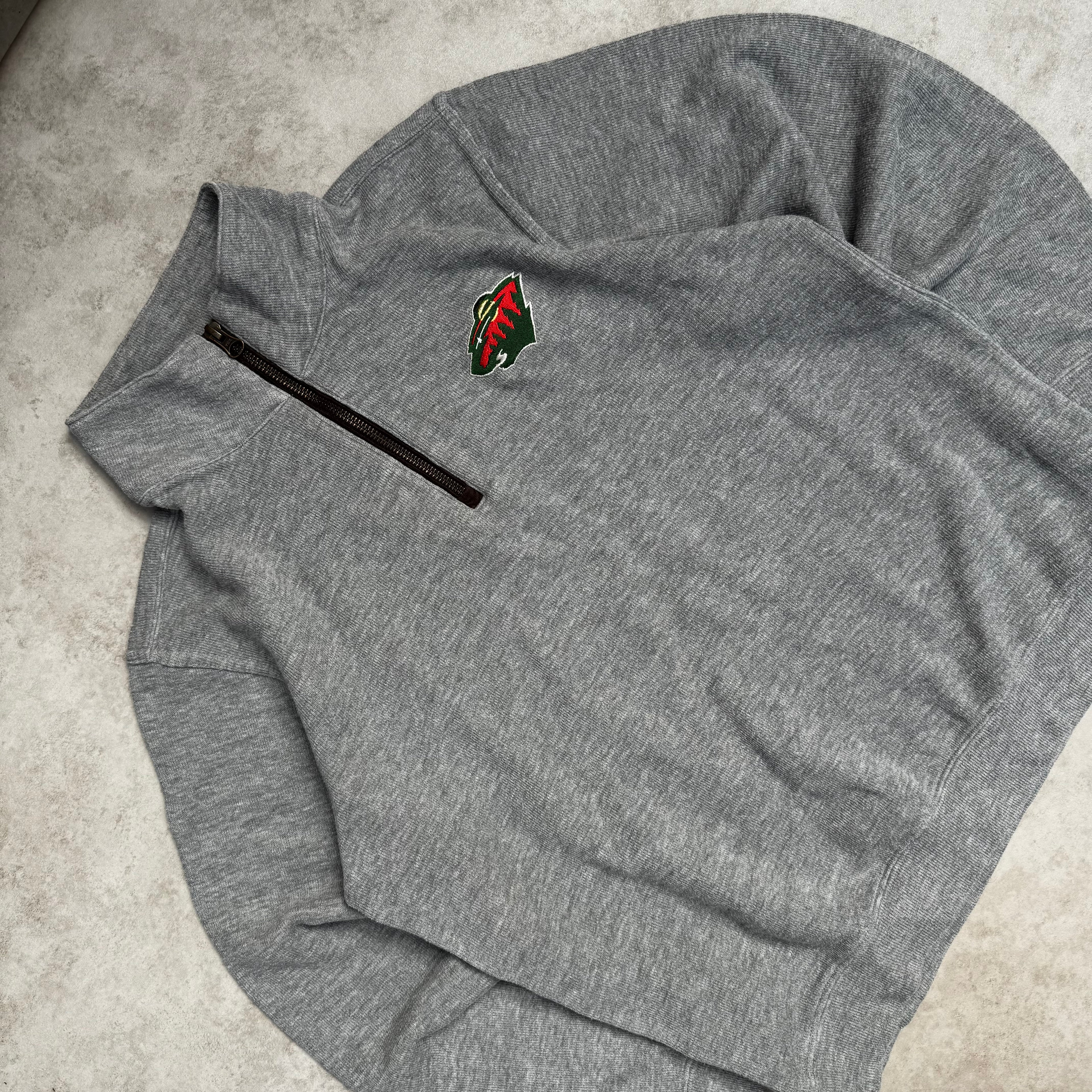 Gray NHL Team Quarter Zip - Size S