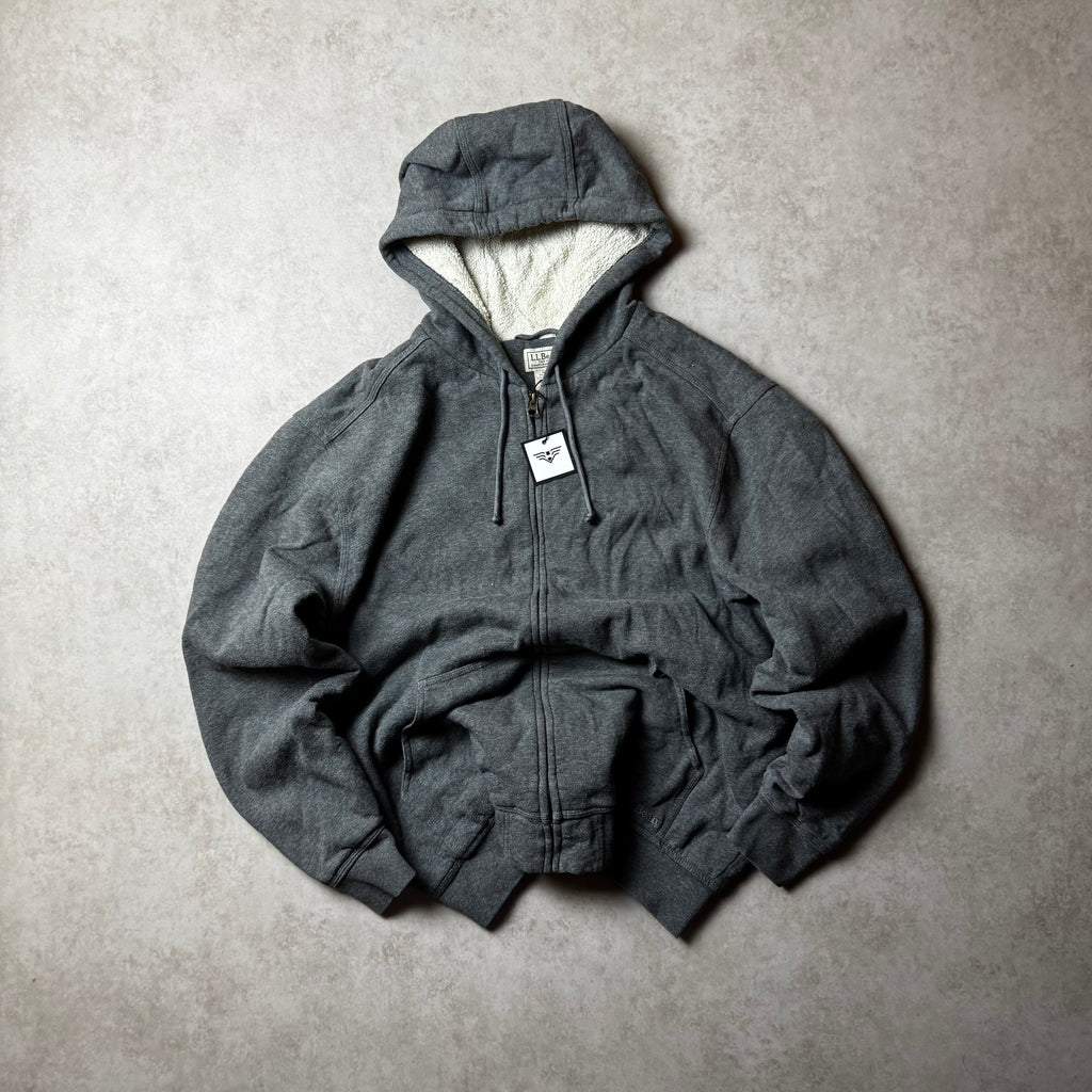 Gray L.L. Bean Zip Up Hoodie - Size L