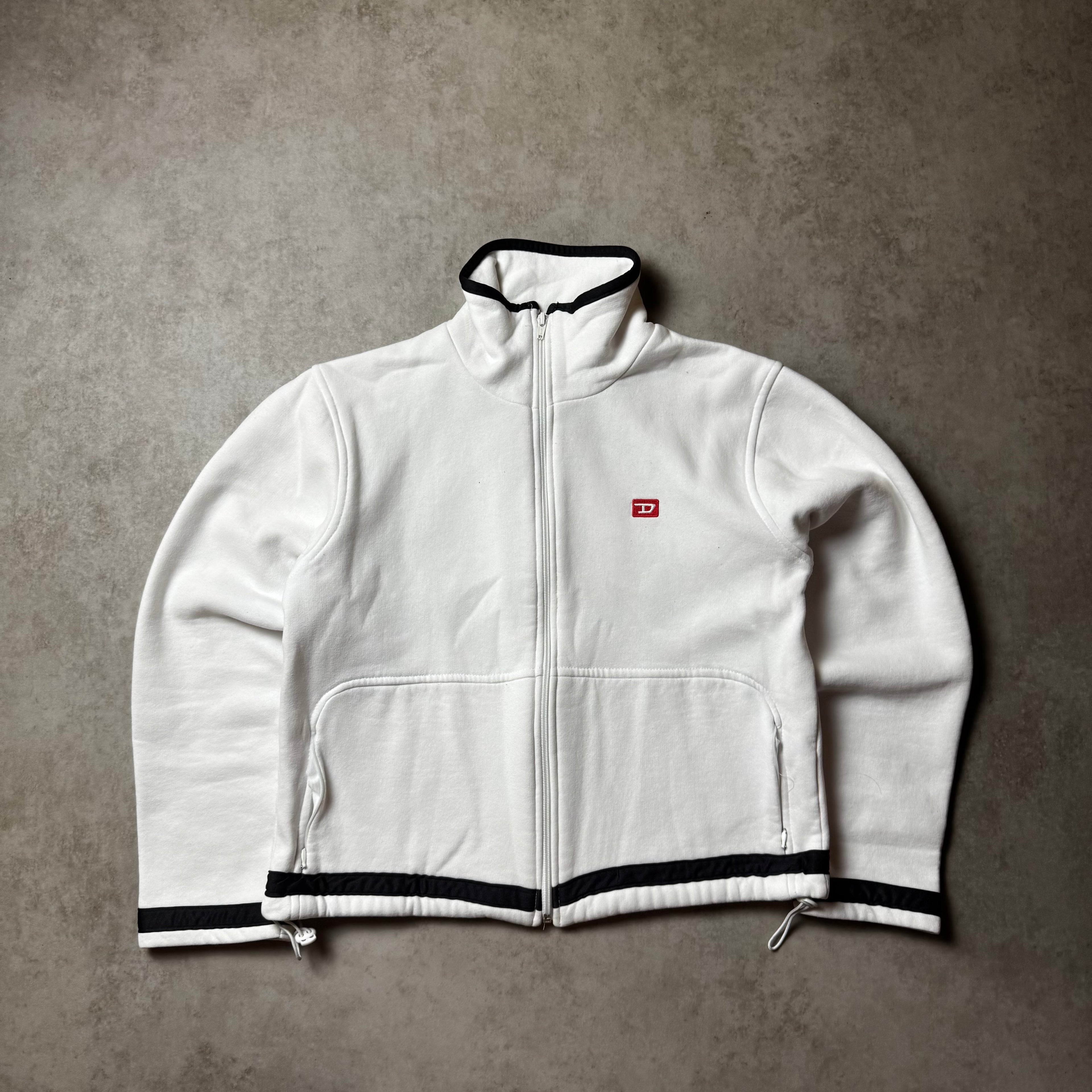 White Vintage Diesel Quarter Zip - S
