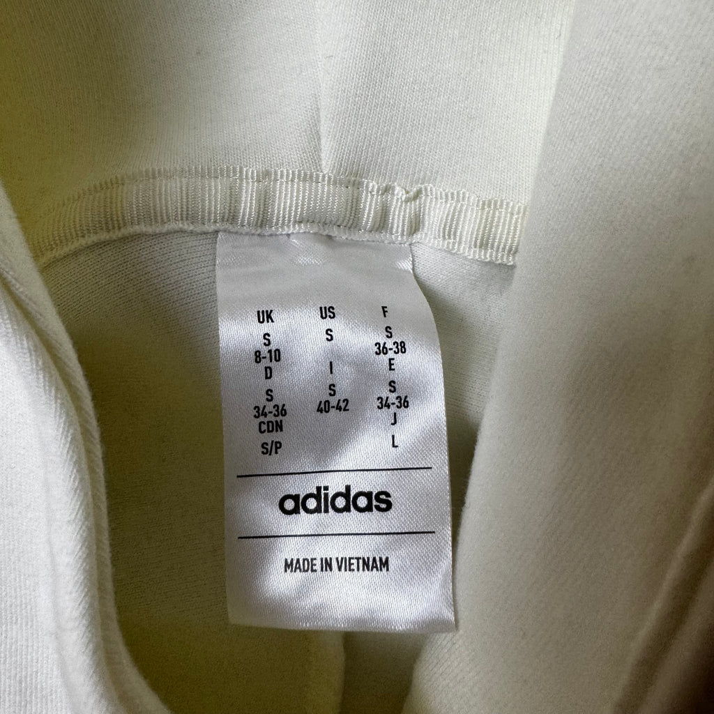 Cream White Adidas Hoodie - S