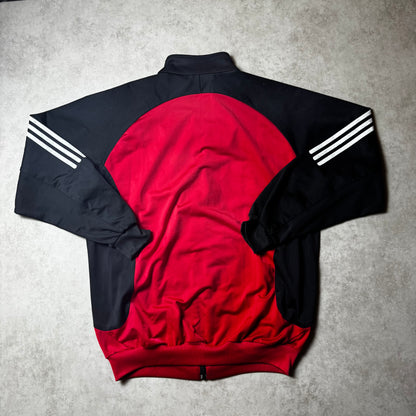 Red Adidas Zip Up Hoodie - M