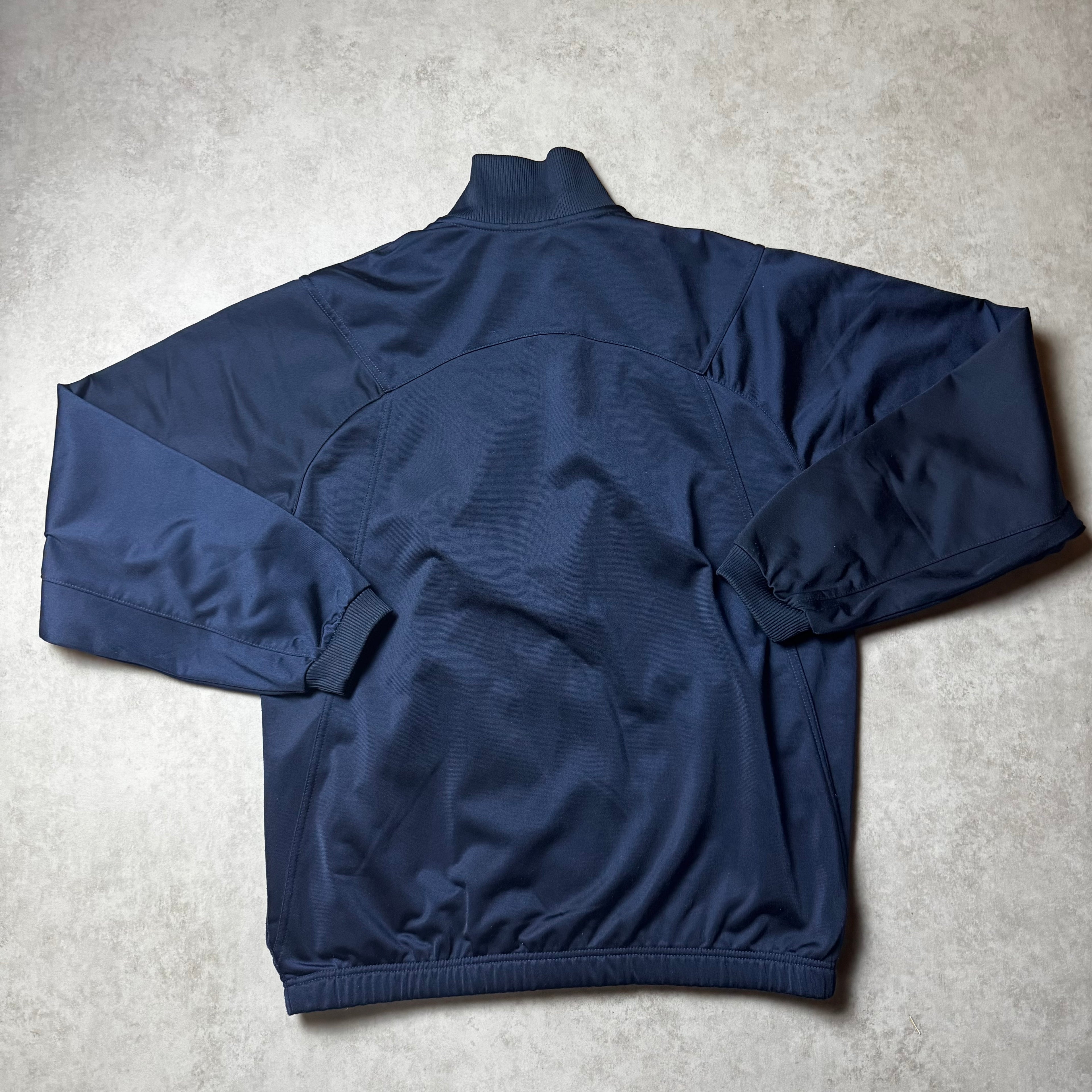 Navy Adidas Vintage Zip Up Hoodie - M