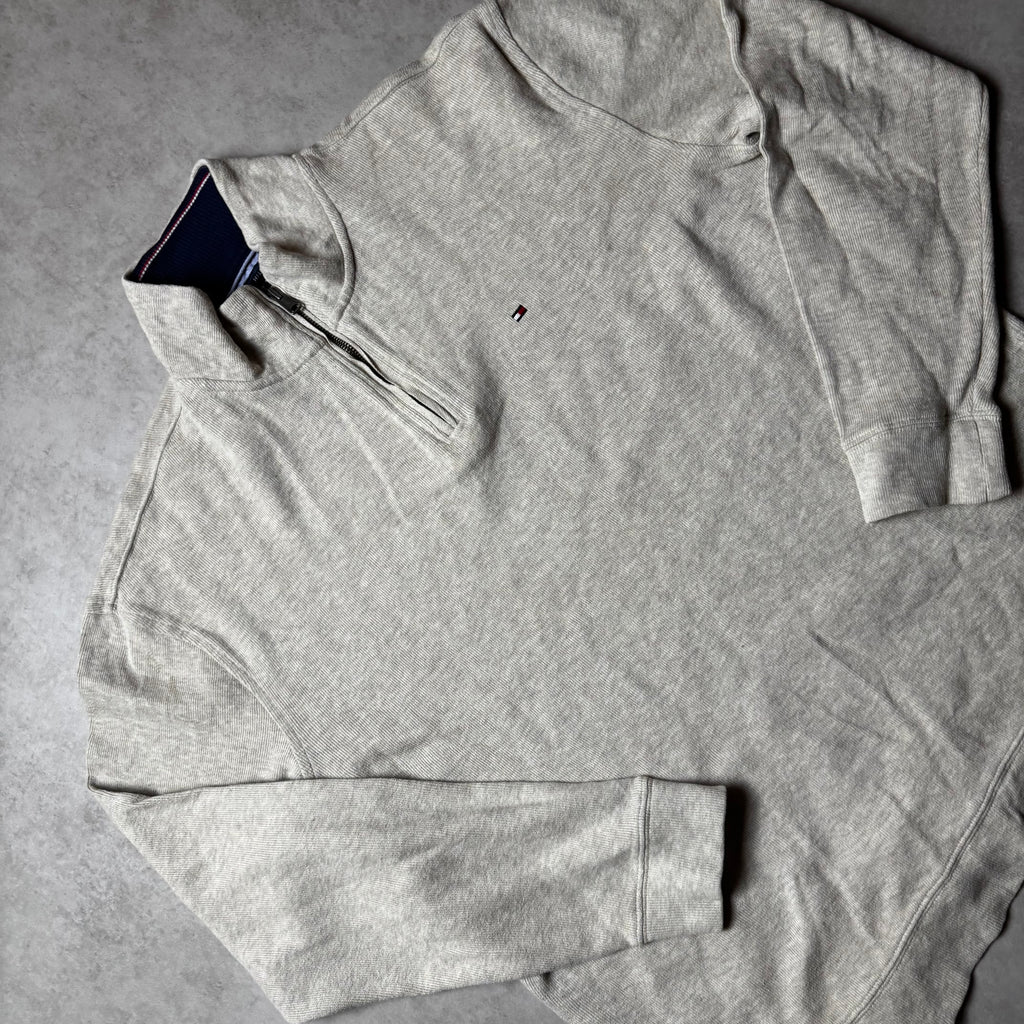 Beige Tommy Hilfiger Quarter Zip - Size XL
