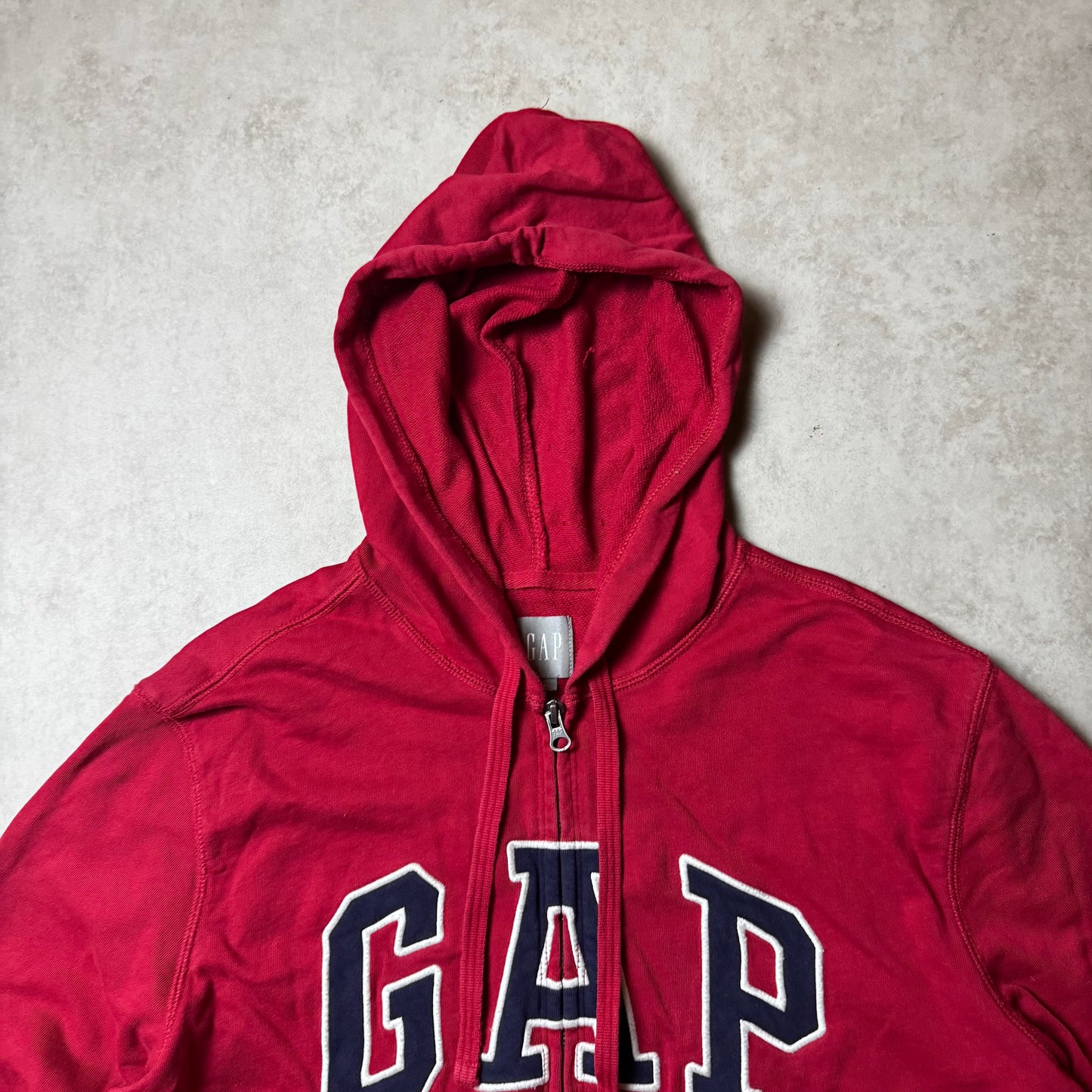Red GAP Zip Up Hoodie - L