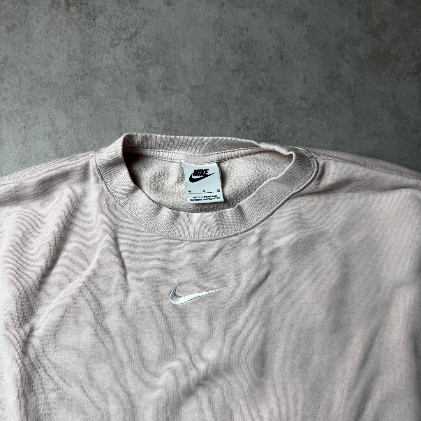 Pink Nike Cropped Oversized Sweatshirt - M