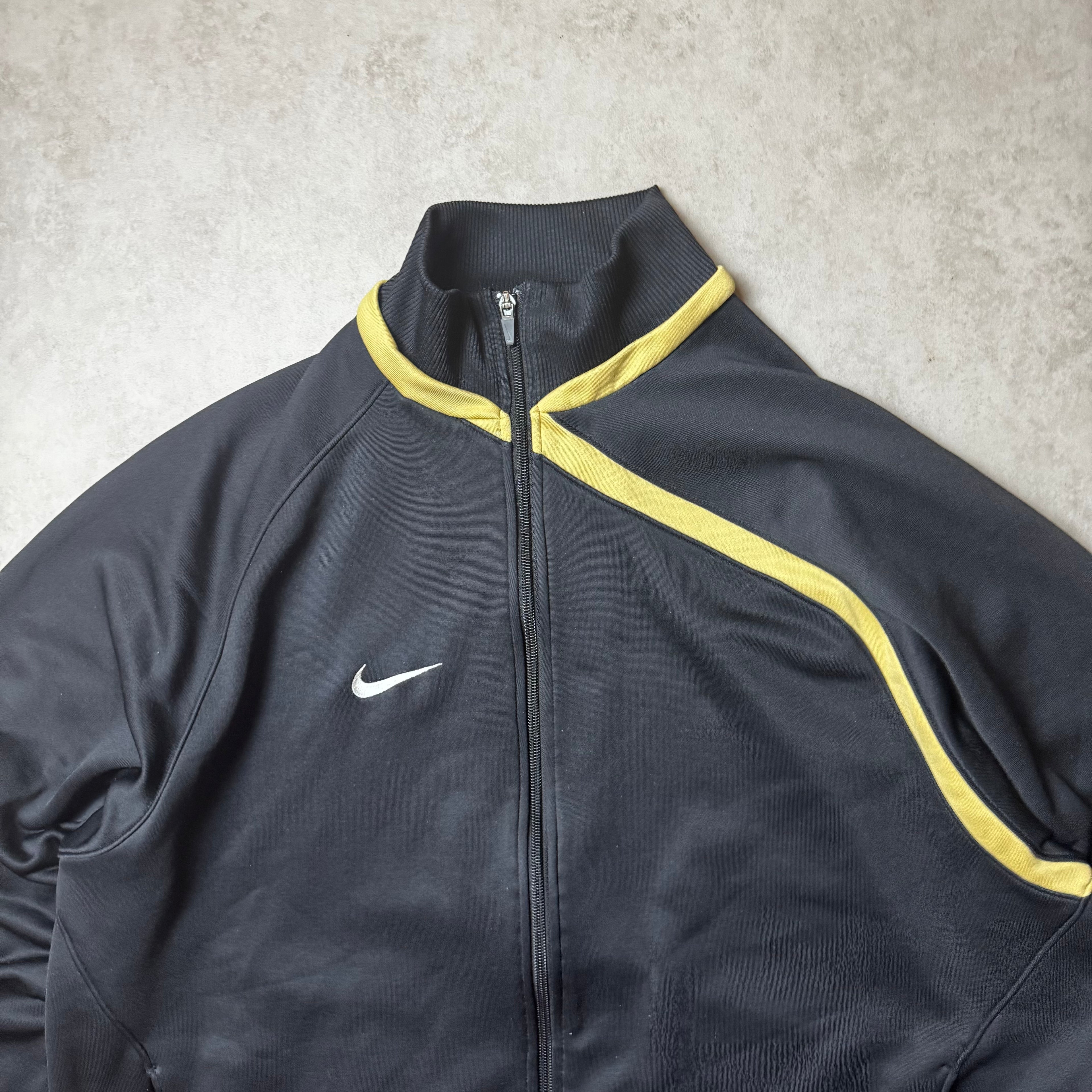 Black Vintage Nike Zip Up Hoodie - XXL