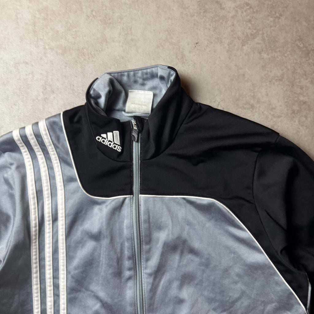 Gray Adidas Zip Up Hoodie - S