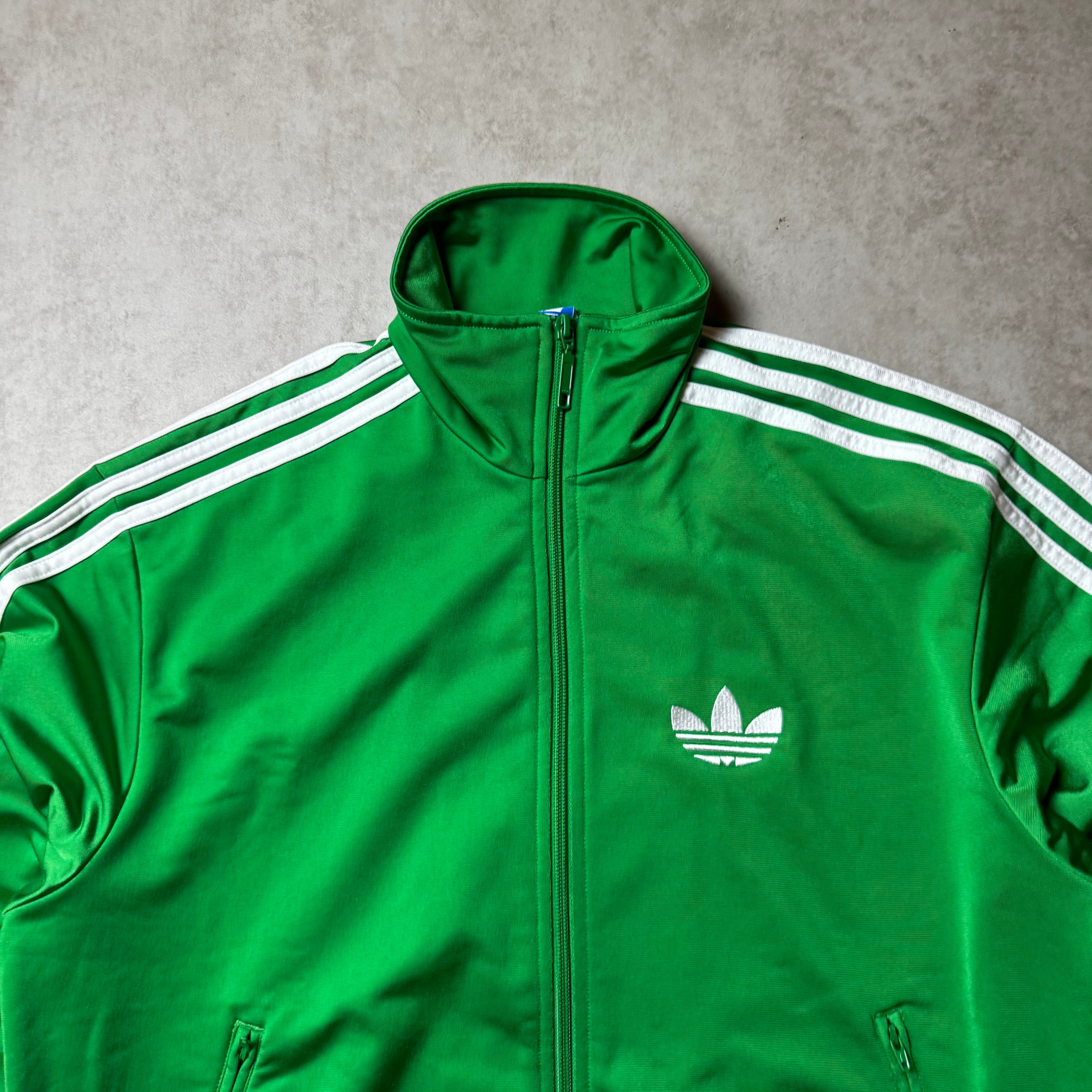 Green Adidas Zip Up Hoodie - S