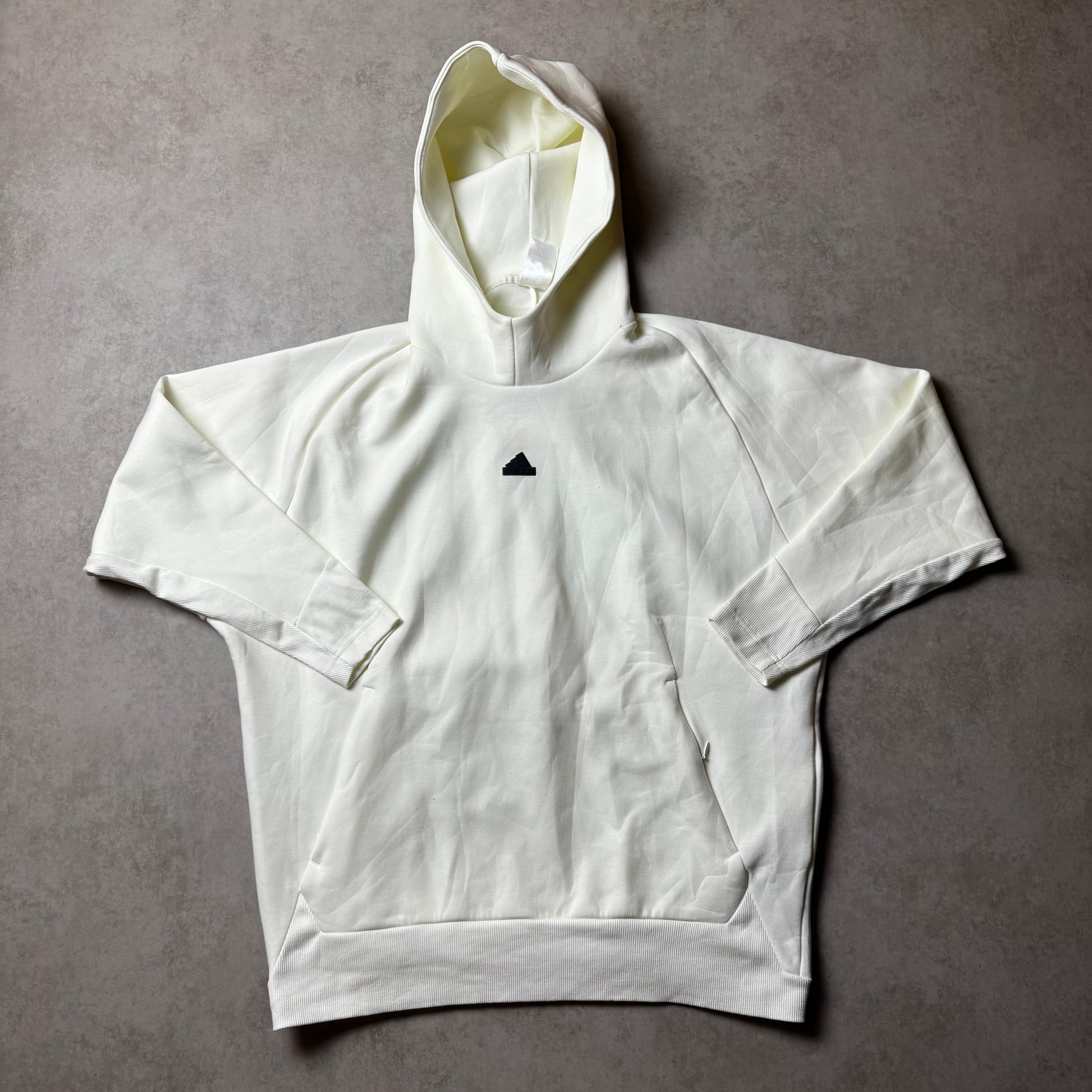 Cream White Adidas Hoodie - S