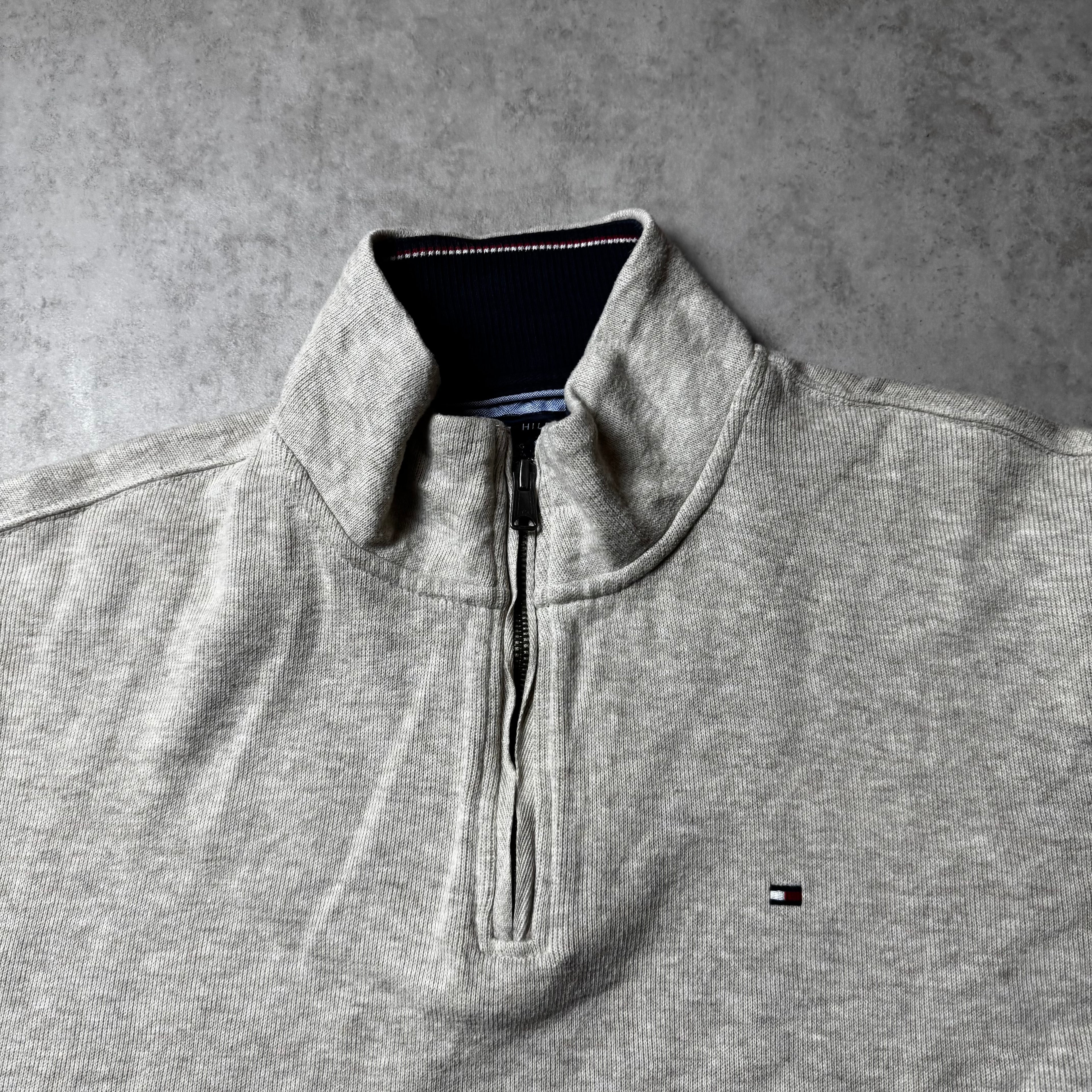 Beige Tommy Hilfiger Quarter Zip - Size XL