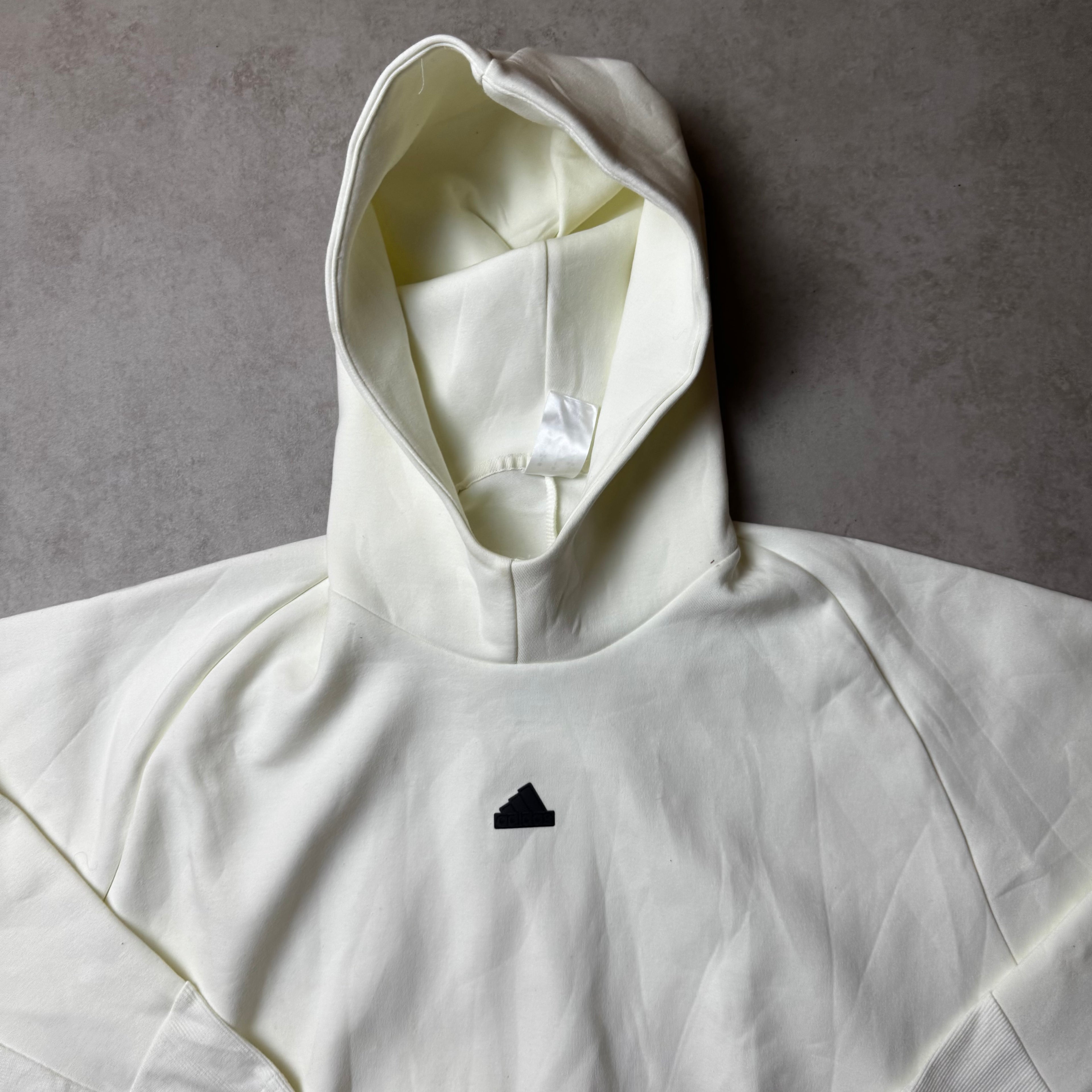 Cream White Adidas Hoodie - S