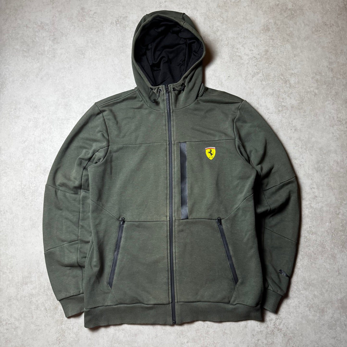 Dark Green Puma Ferrari Zip Up Hoodie - M