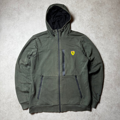 Dark Green Puma Ferrari Zip Up Hoodie - M