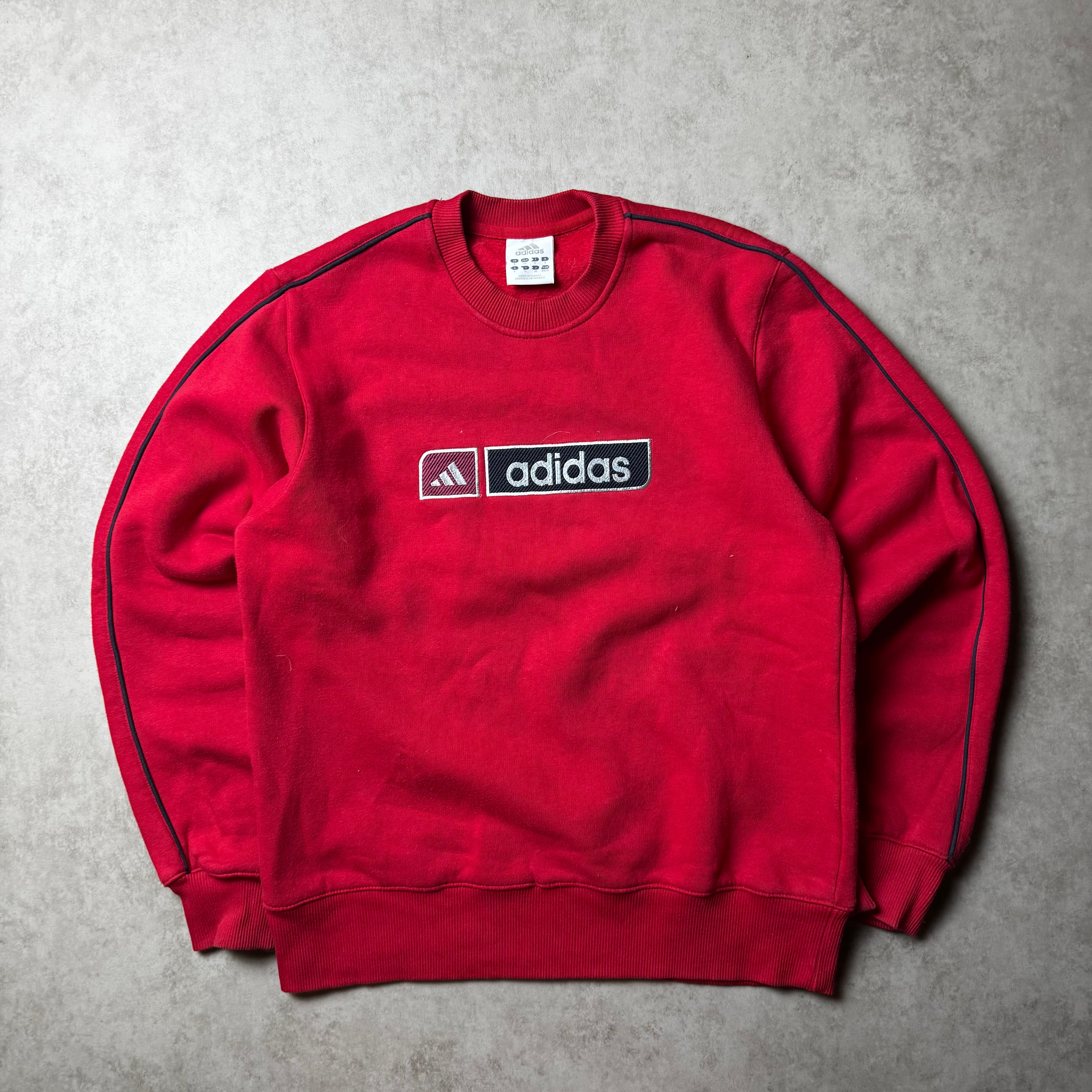 Red Adidas Vintage Sweatshirt - XS