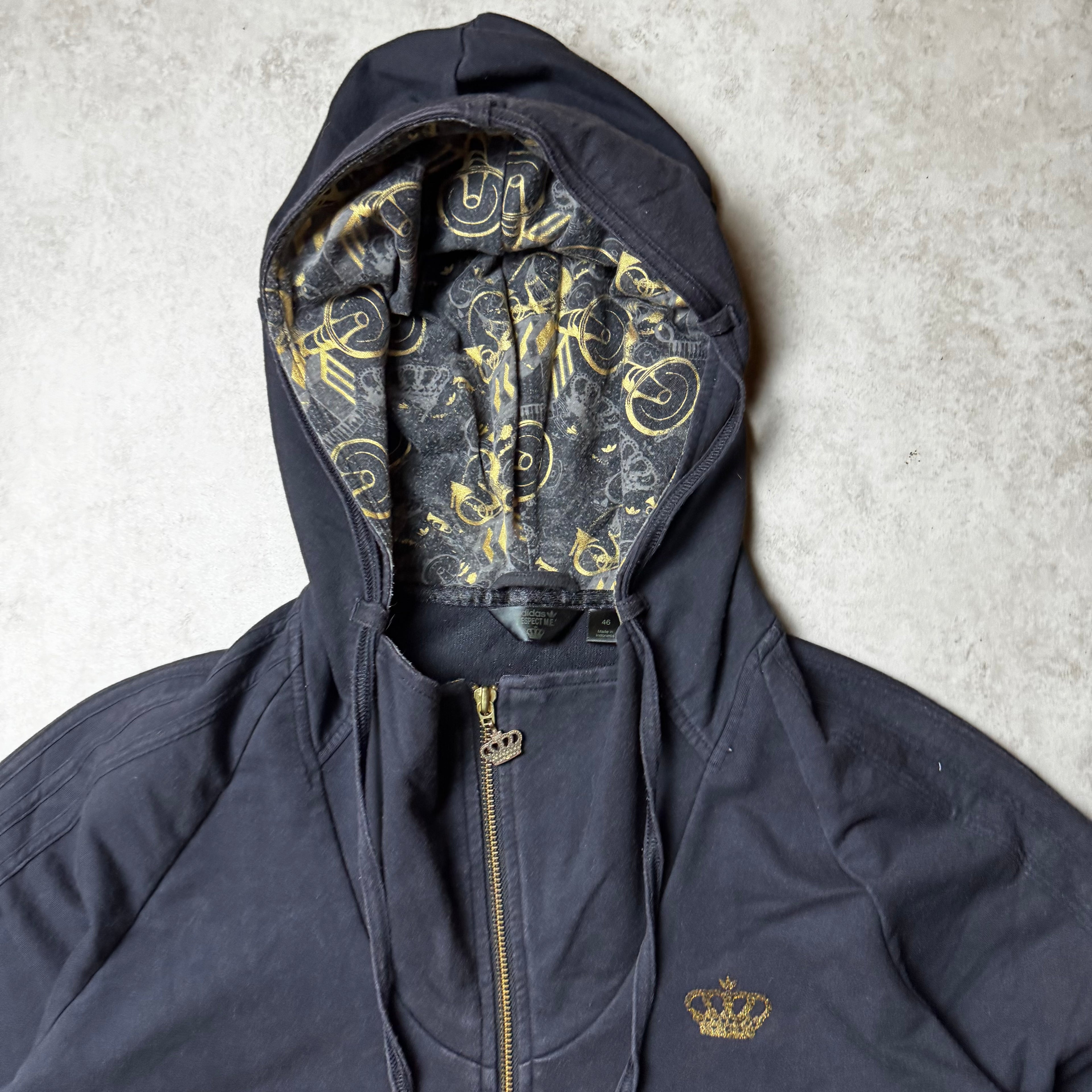 Black Adidas Zip Up Hoodie - 46