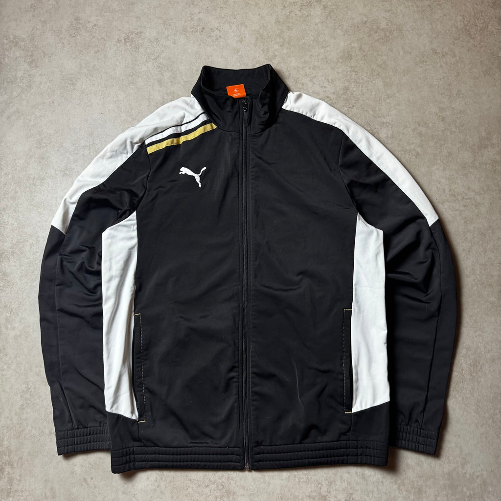 Black Vintage Puma Zip Up Hoodie - L (M)