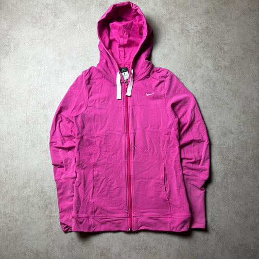 Pink Nike Zip Up Hoodie - M