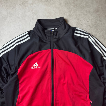 Red Adidas Zip Up Hoodie - M