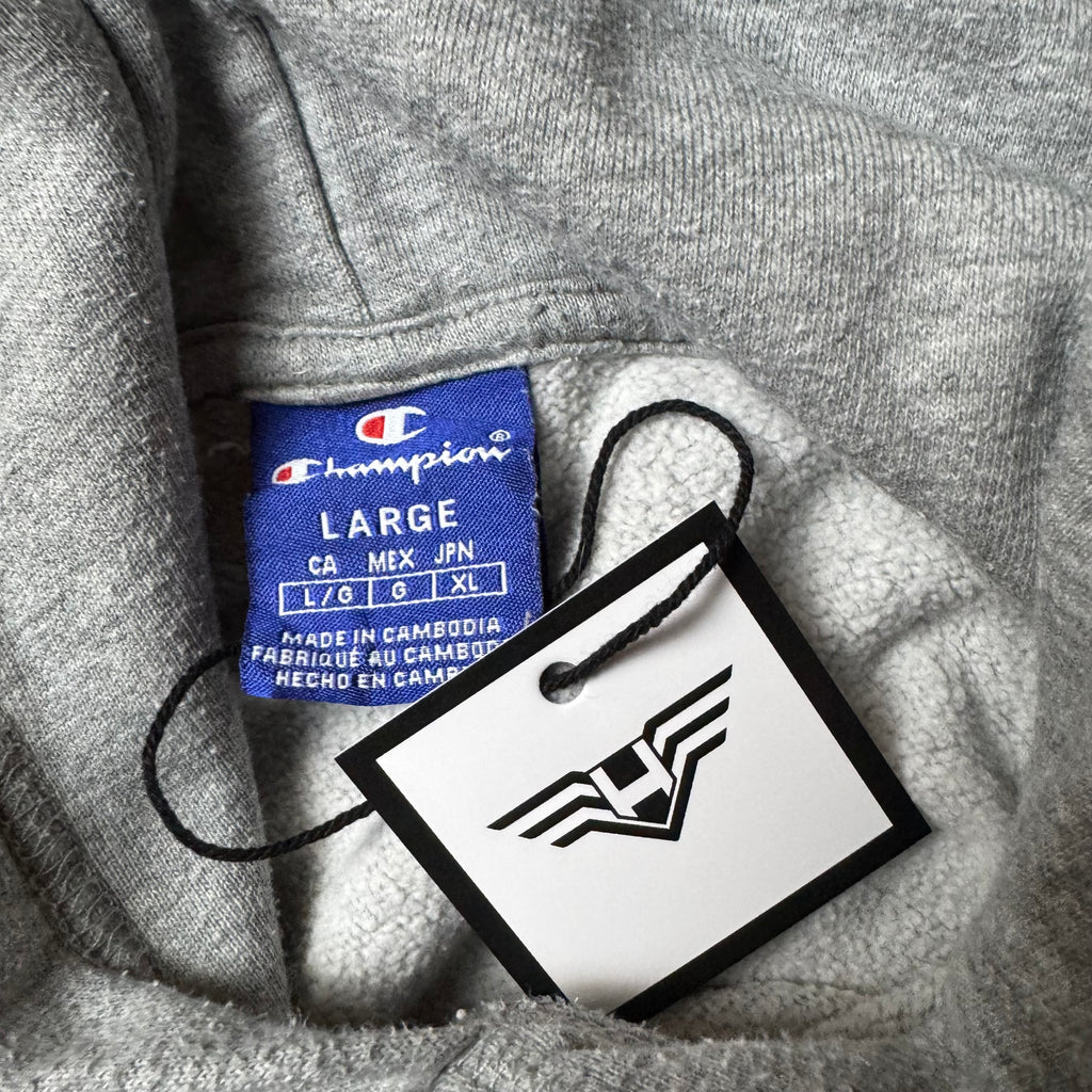 Gray Champion Embroidery Hoodie - Size L
