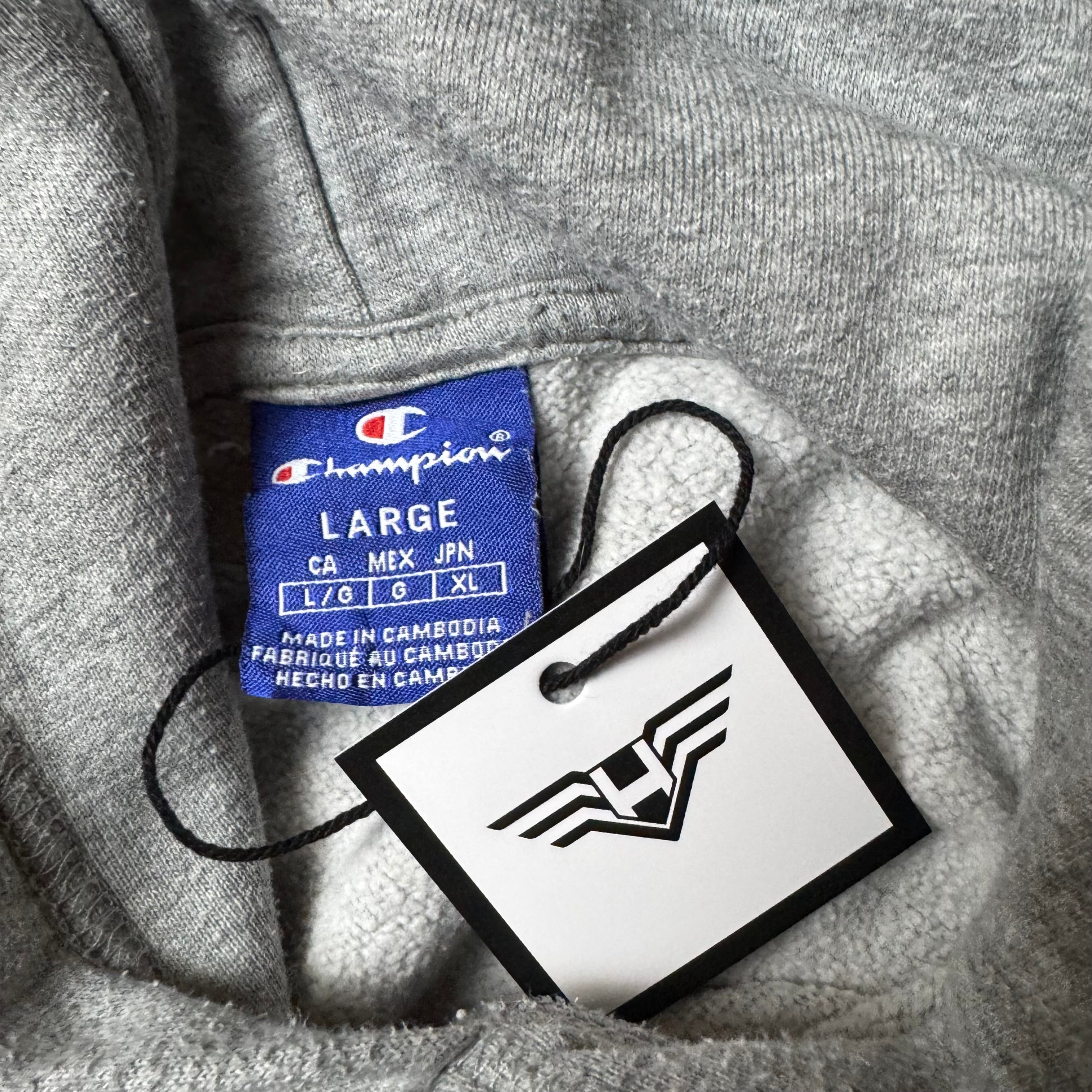 Gray Champion Embroidery Hoodie - Size L
