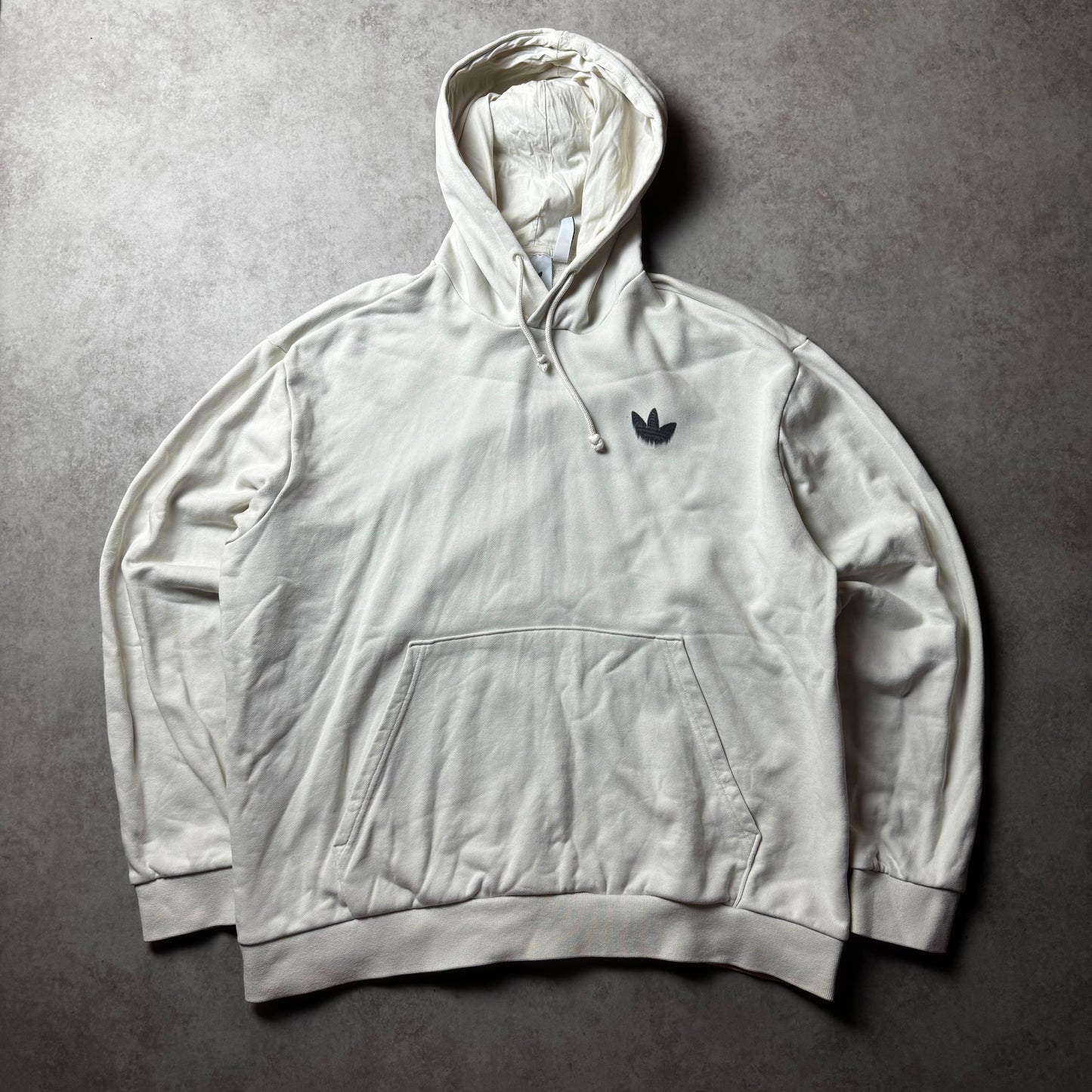 White Adidas Graphic Hoodie - XL