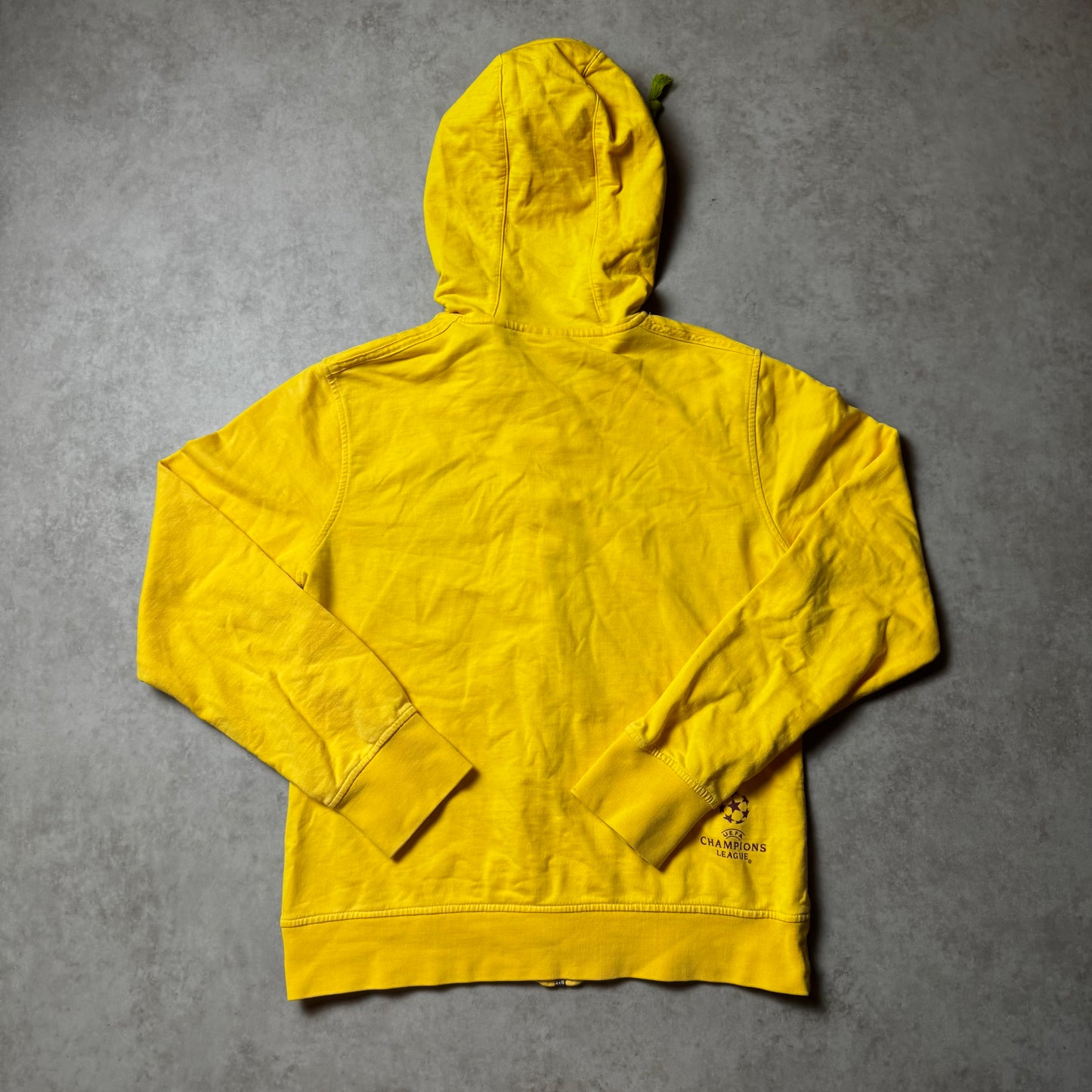 Yellow Champions League Adidas Zip Up Hoodie - S