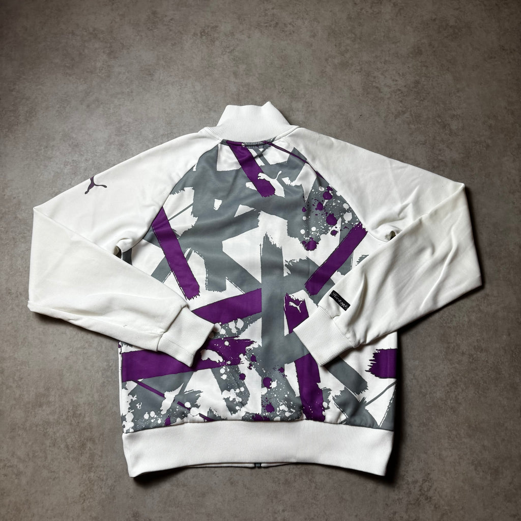 White Puma Zip Up Hoodie - M