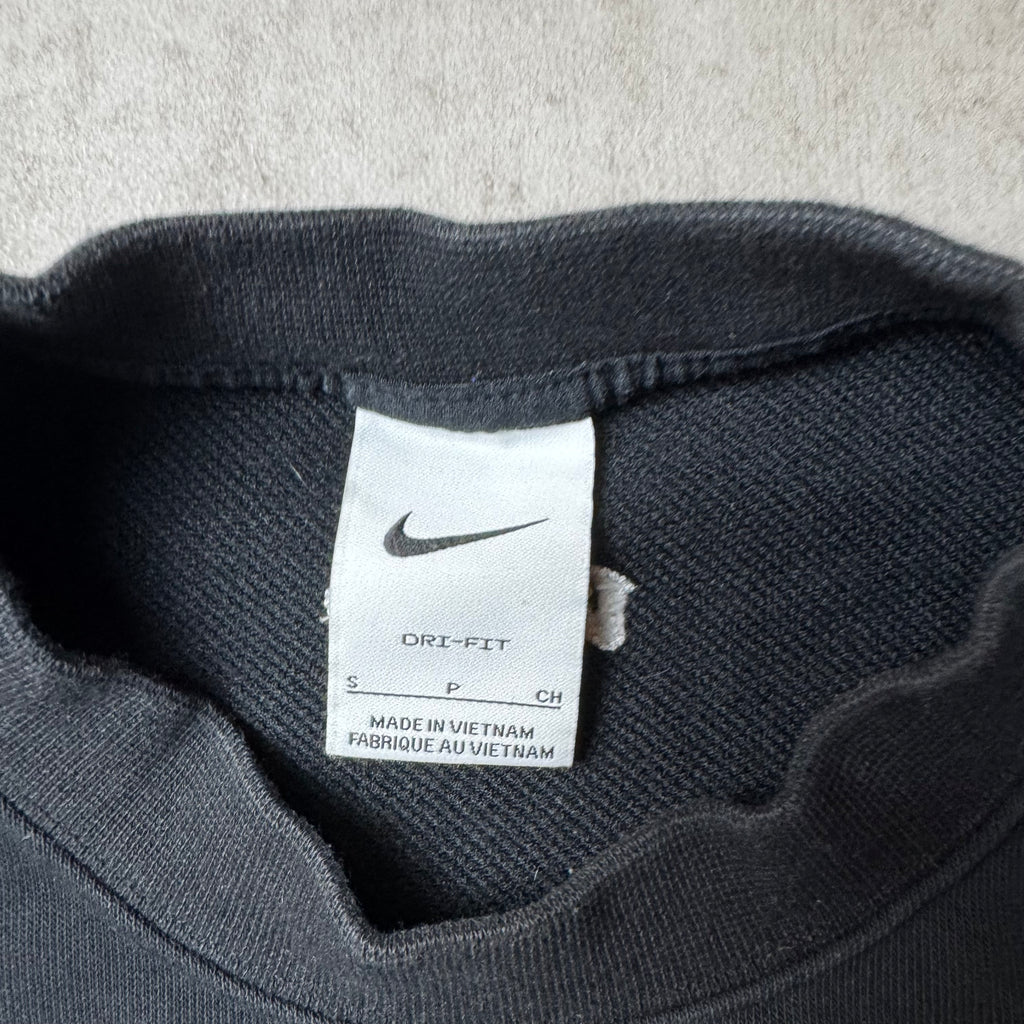Black Cropped Nike Sweatshirt - S