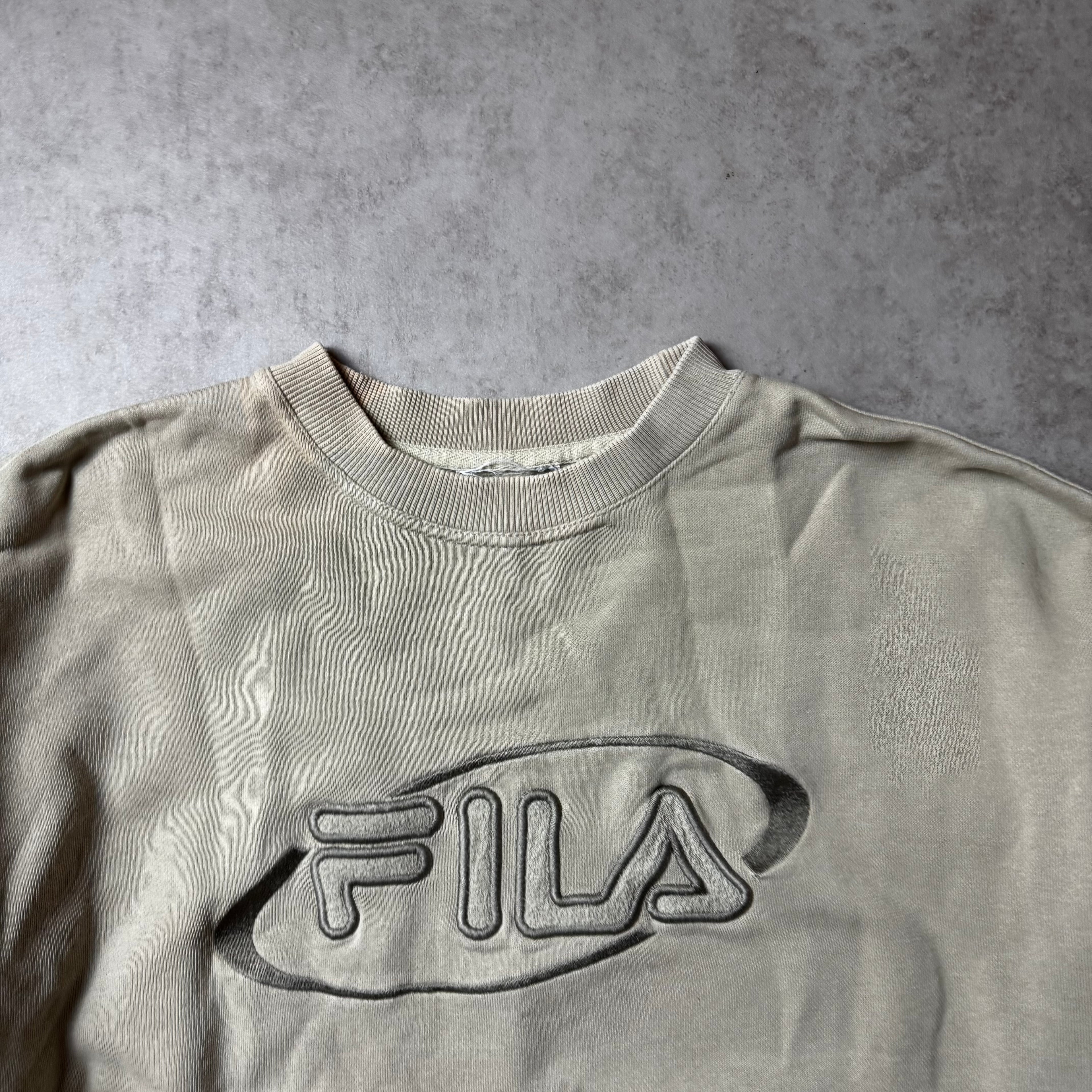 Beige FILA Vintage Sweatshirt - M