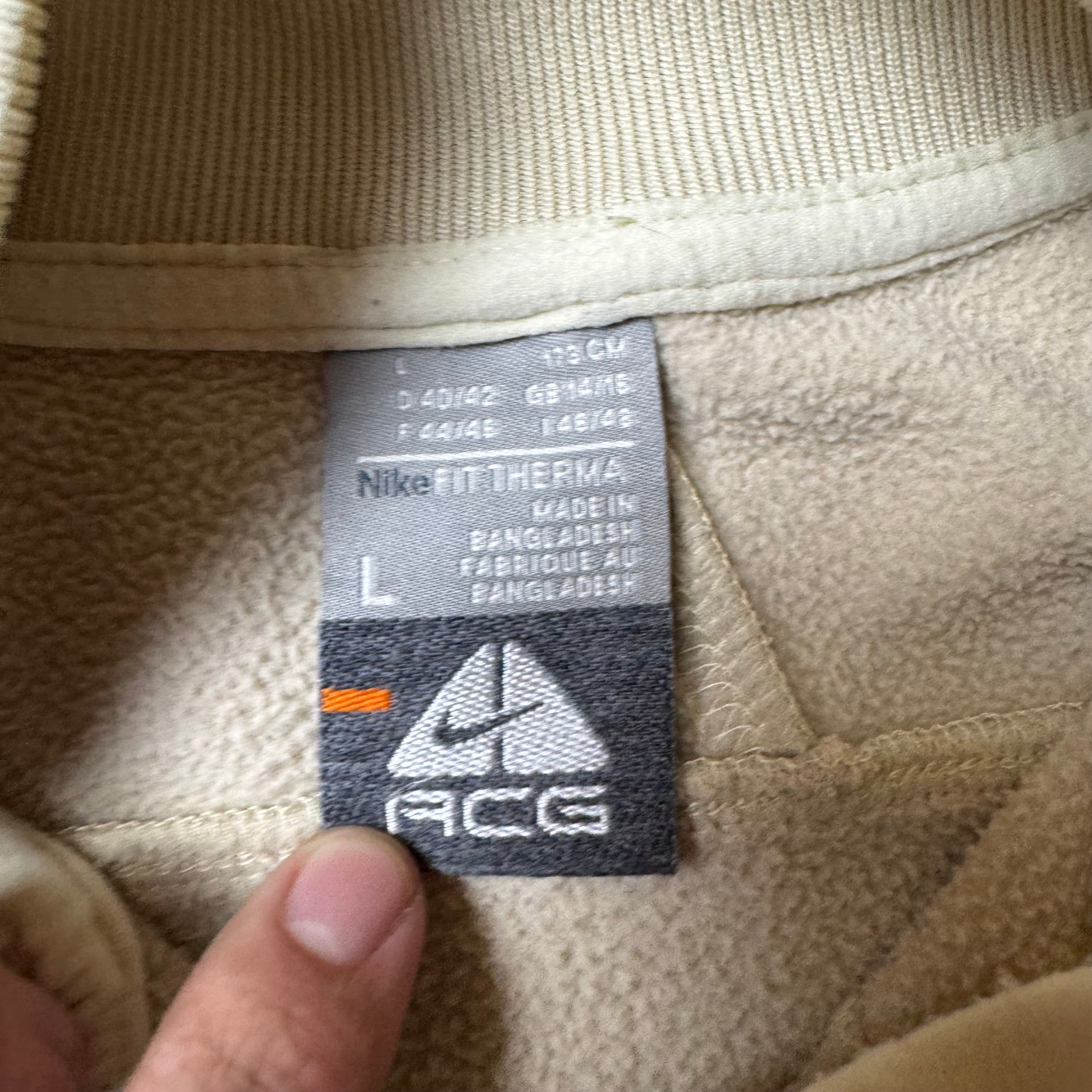 Beige Nice ACG Zip Up Hoodie - L (XS)