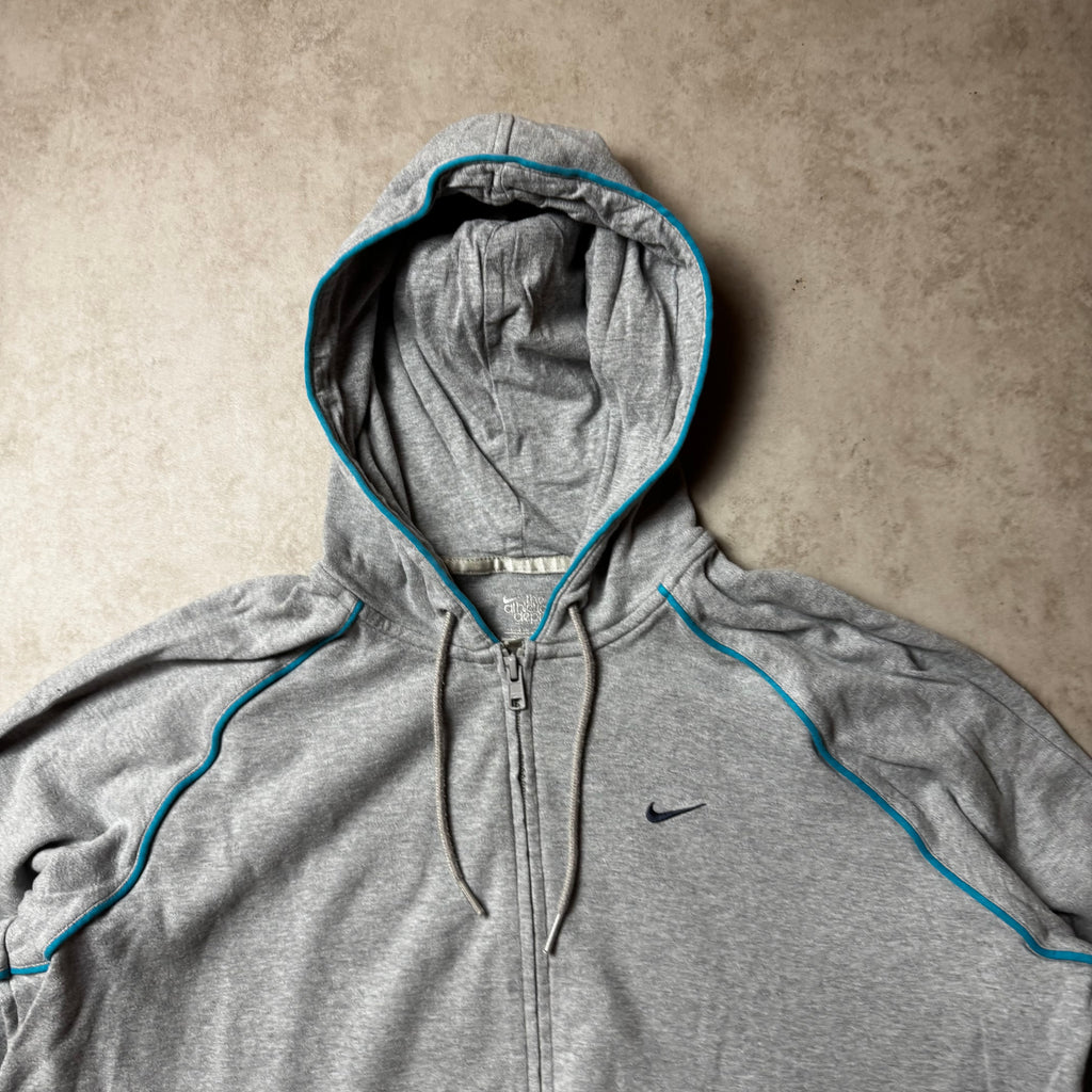 Gray Nike Zip Up Hoodie - M