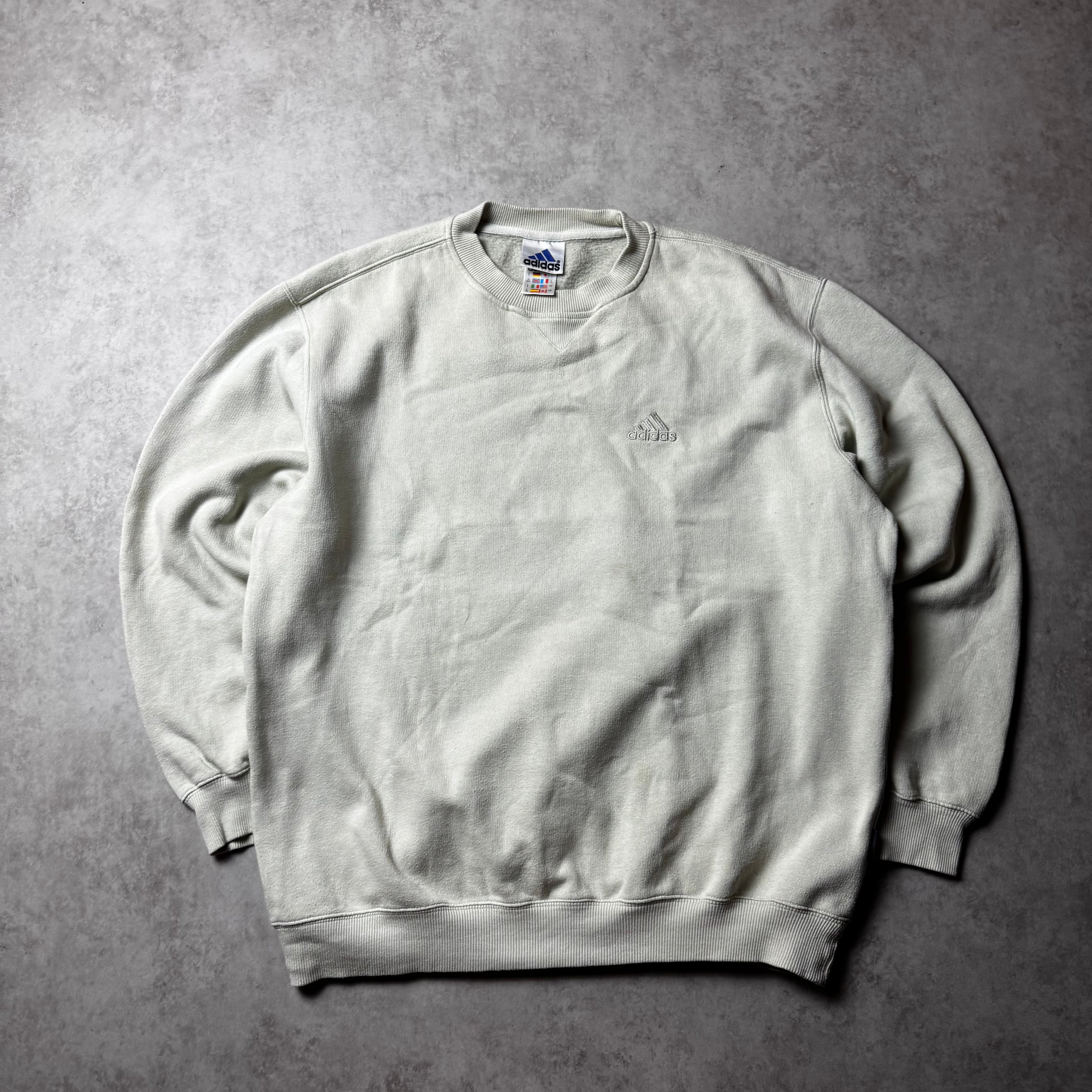 Beige Adidas Vintage Sweatshirt - M