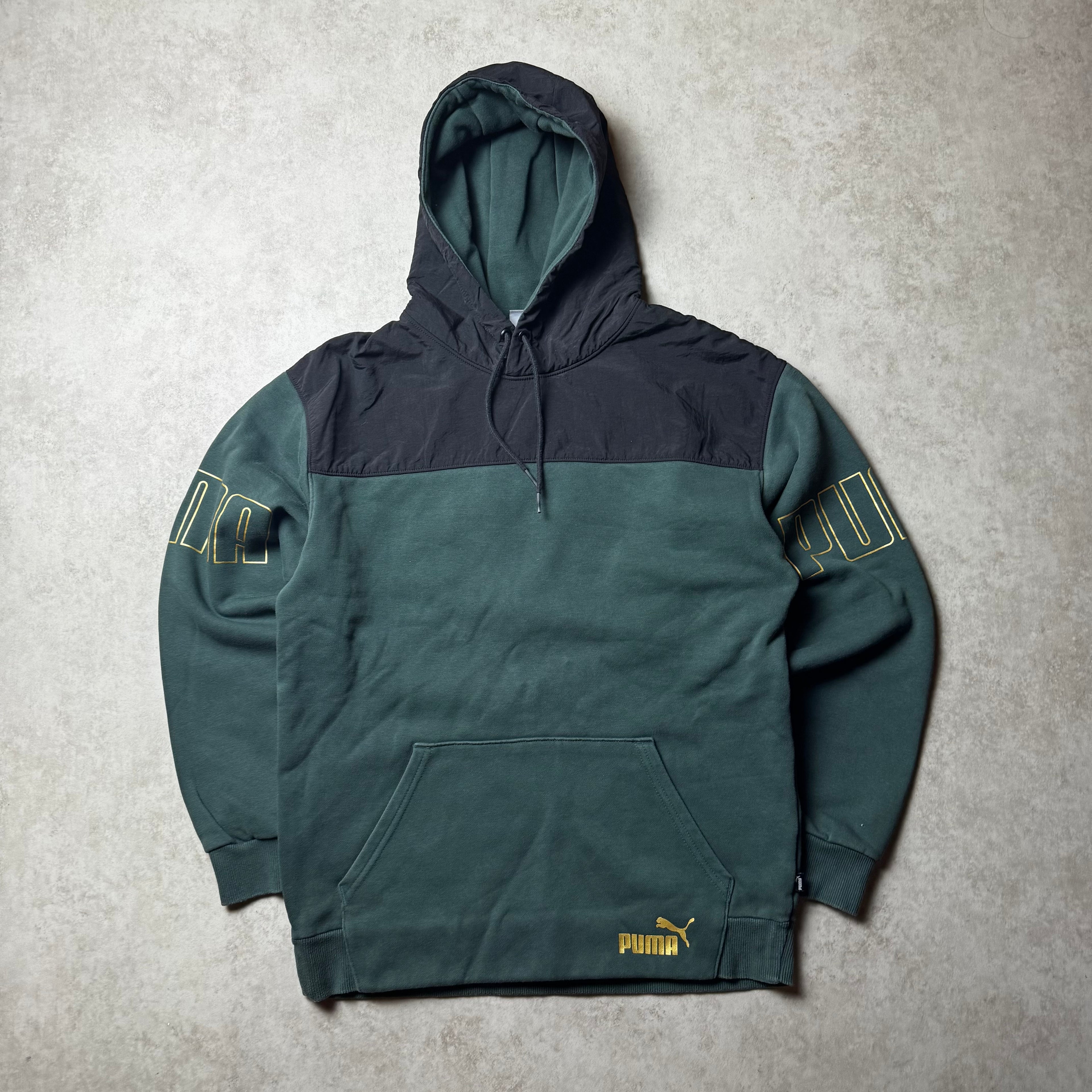 Dark Green Puma Vintage Hoodie - S