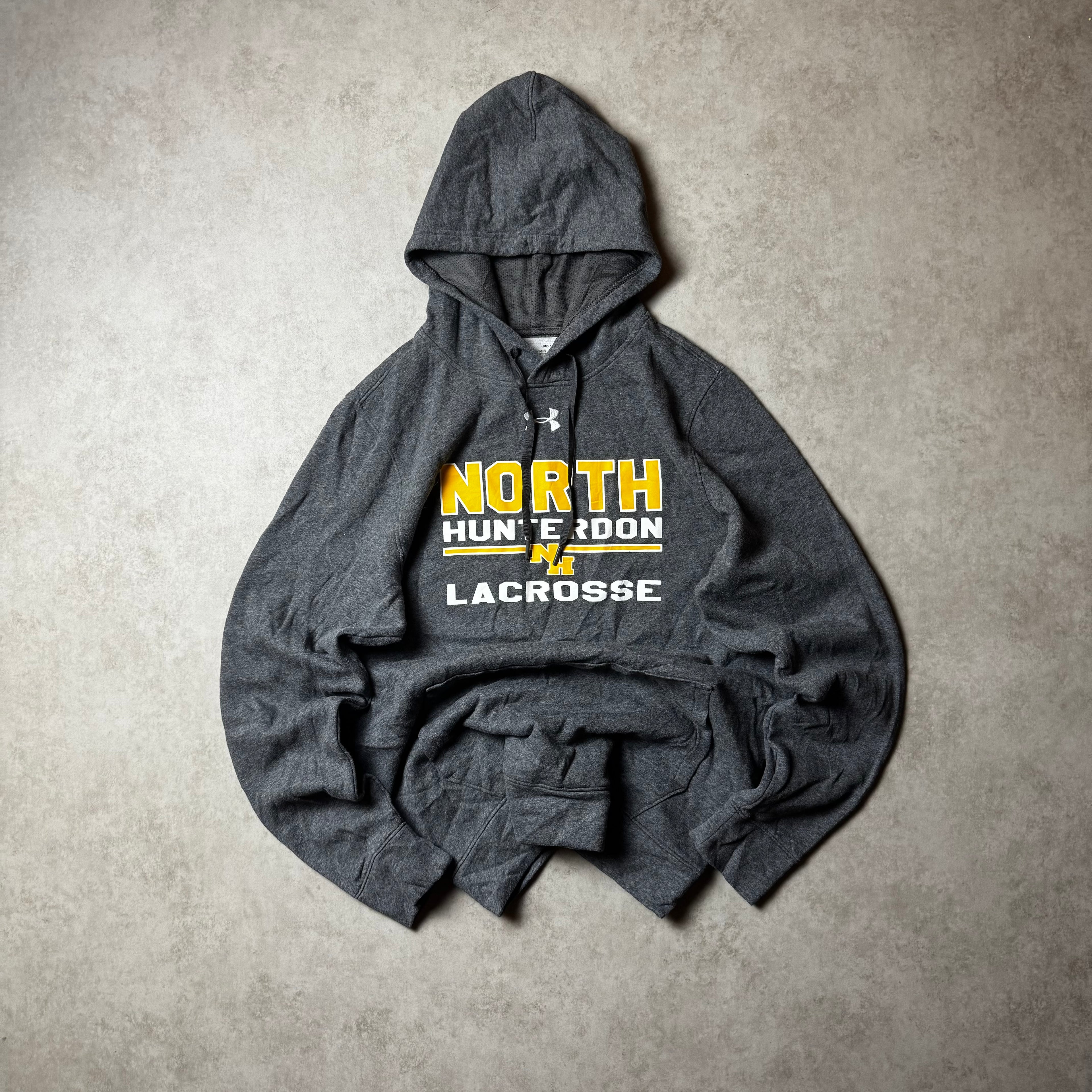 Gray Under Armour College Hoodie - Size M