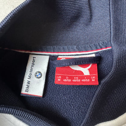 Navy Vintage Puma BMW Zip Up Hoodie - M