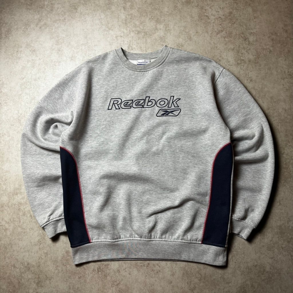 Gray Vintage Reebok Sweatshirt - L