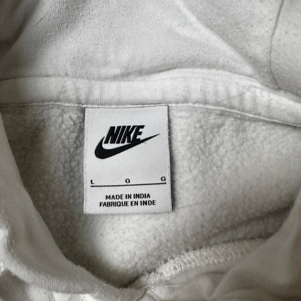 White Nike Hoodie - L