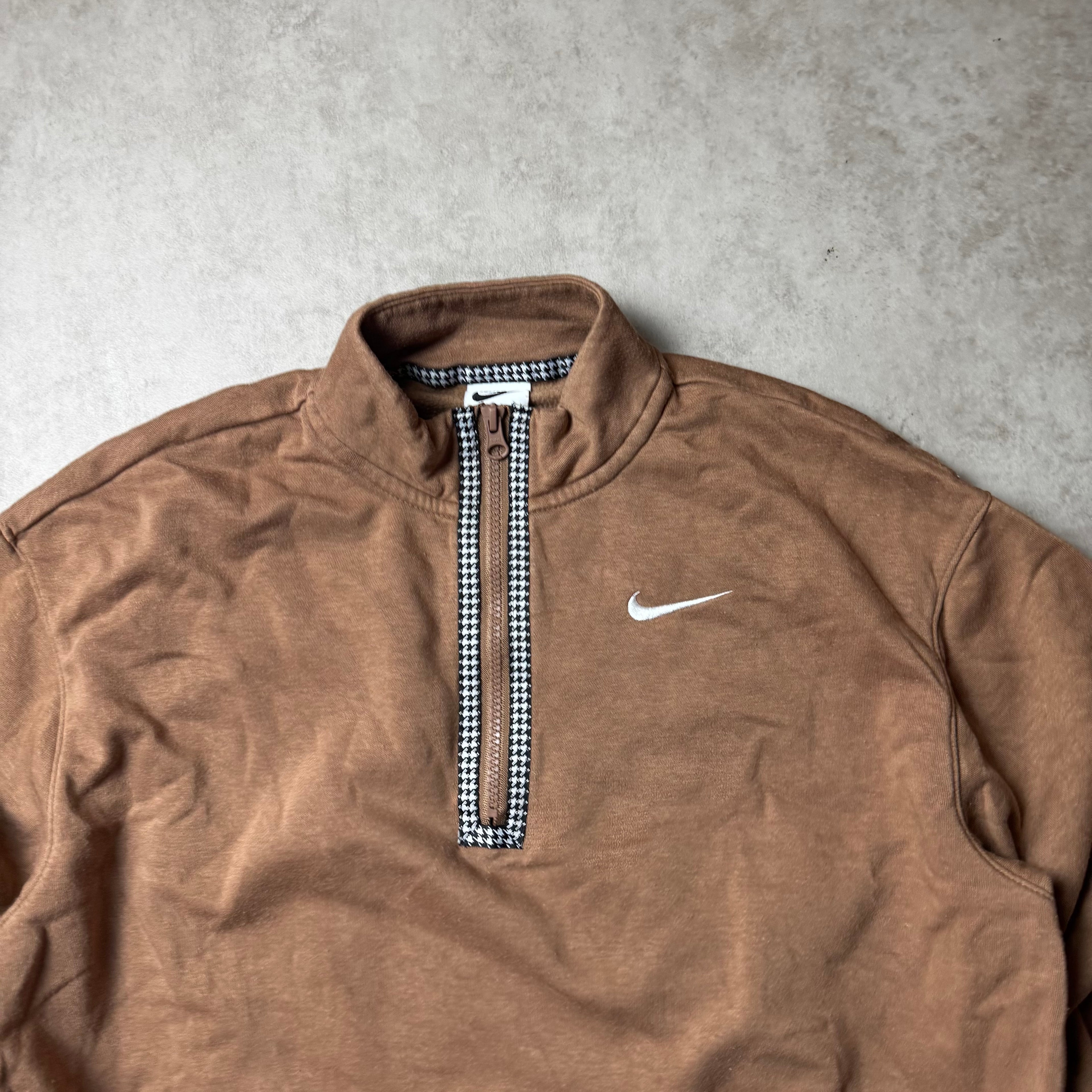 Brown Nike Quarter Zip - XS