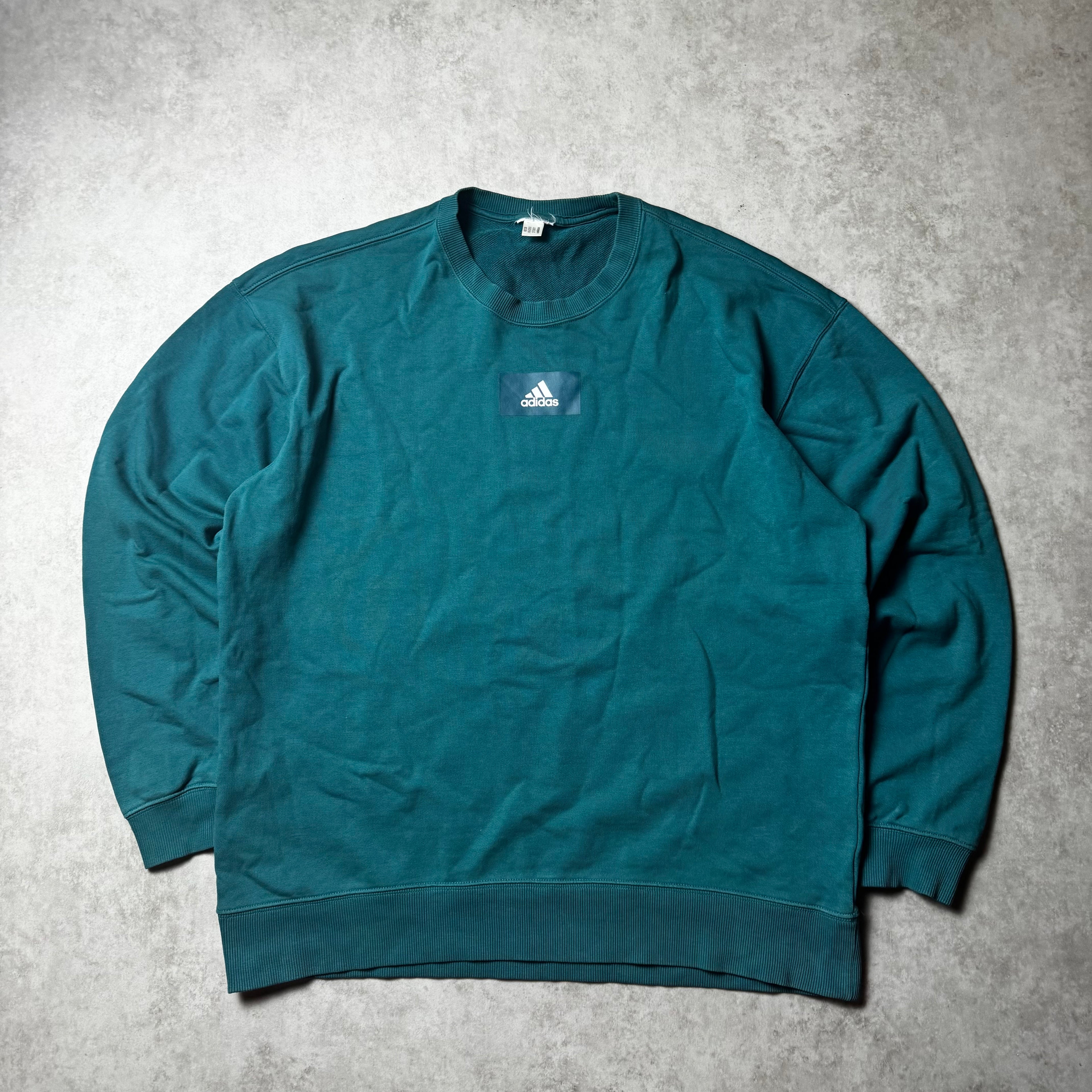 Dark Green Adidas Sweatshirt - L